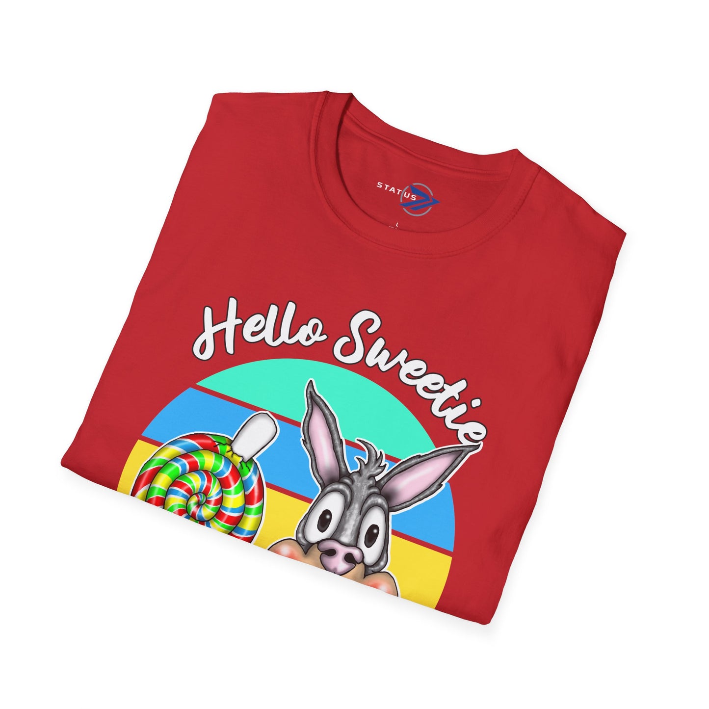 Hello Sweetie Bunny T-Shirt — Cute Rabbit with Lollipop Graphic