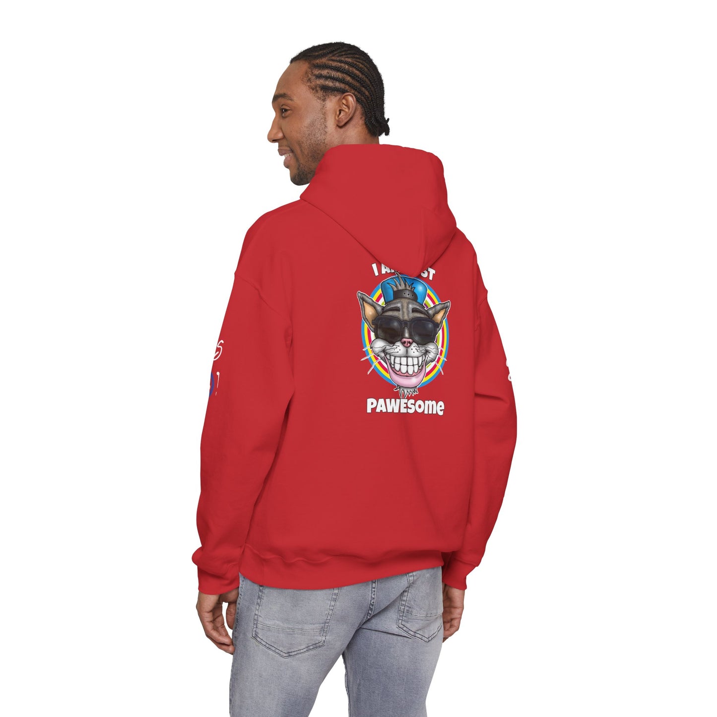 Funny 'I Am Just Pawesome' Cat Hoodie