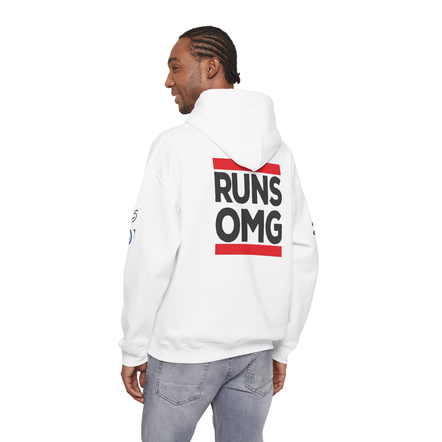 Runs OMG Hoodie — Graphic Streetwear Pullover with Bold Back Print