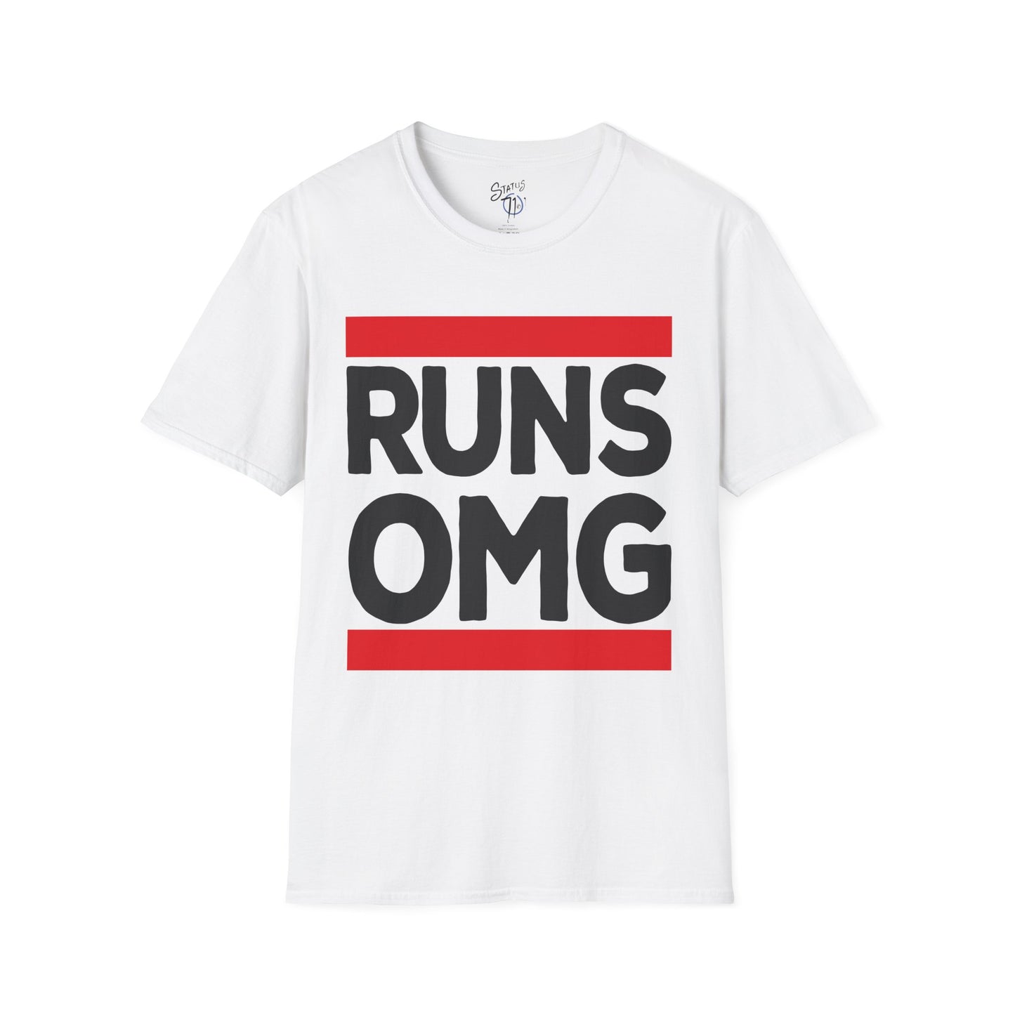 RUNS OMG Old Skool Rap Joke Tee — Vintage Hip Hop Graphic T-Shirt