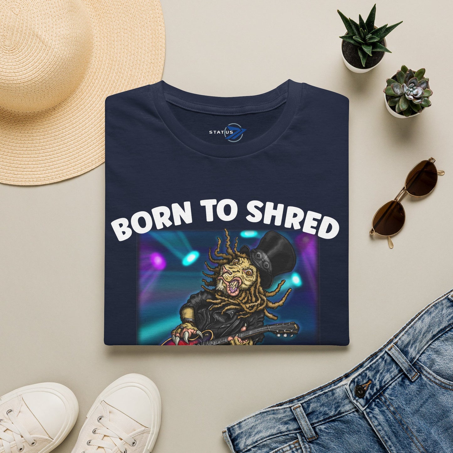Born to Shred Guitar T-Shirt — Wild Riffs Rock Tee
