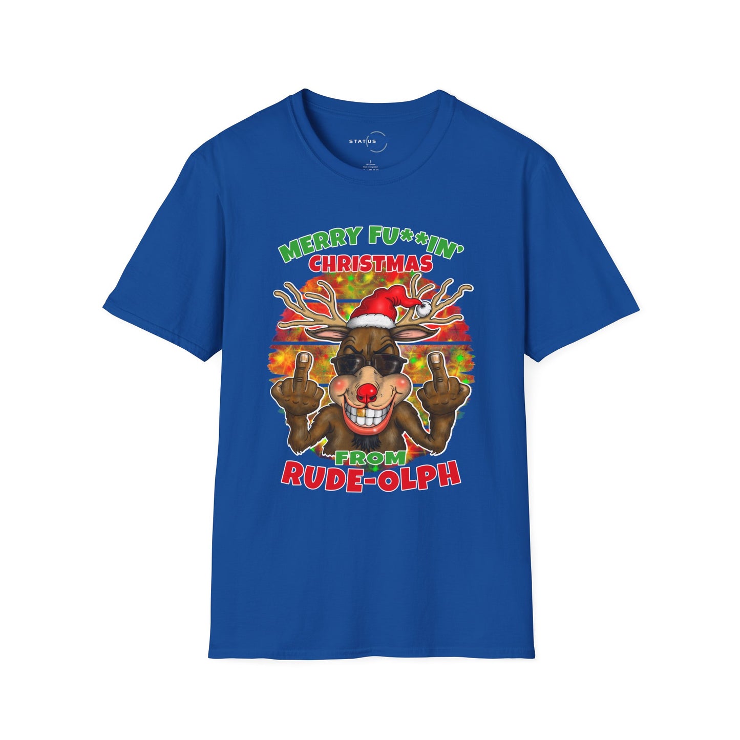 Rude-olph Christmas T-Shirt – Merry F***in' Christmas Funny Reindeer Tee