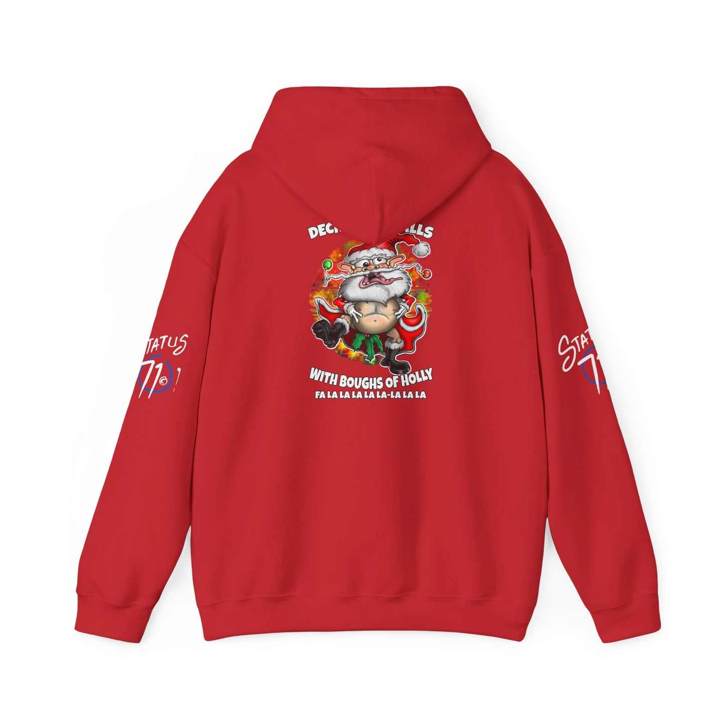 Christmas Crazy Santa Hoodie — “Deck Your Balls” Funny Holiday Pullover