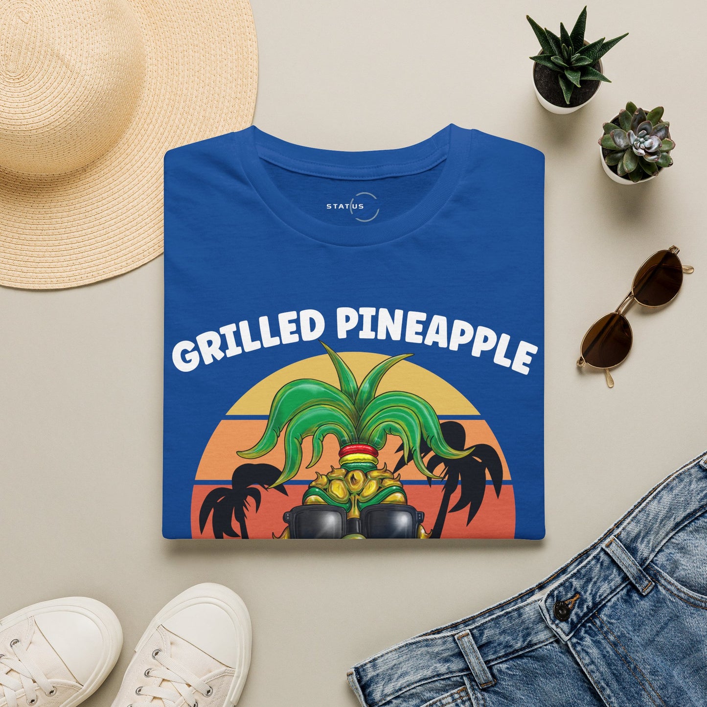 Grilled Pineapple T-Shirt — Retro Tropical Pizza Vibes