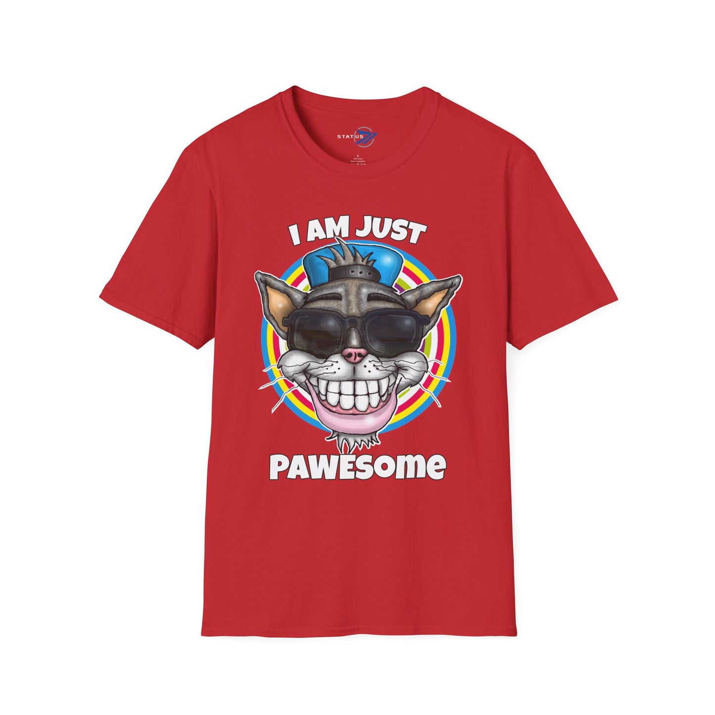 I Am Just PAWESOME Cat Graphic T-Shirt