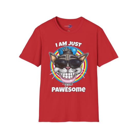I Am Just PAWESOME Cat Graphic T-Shirt