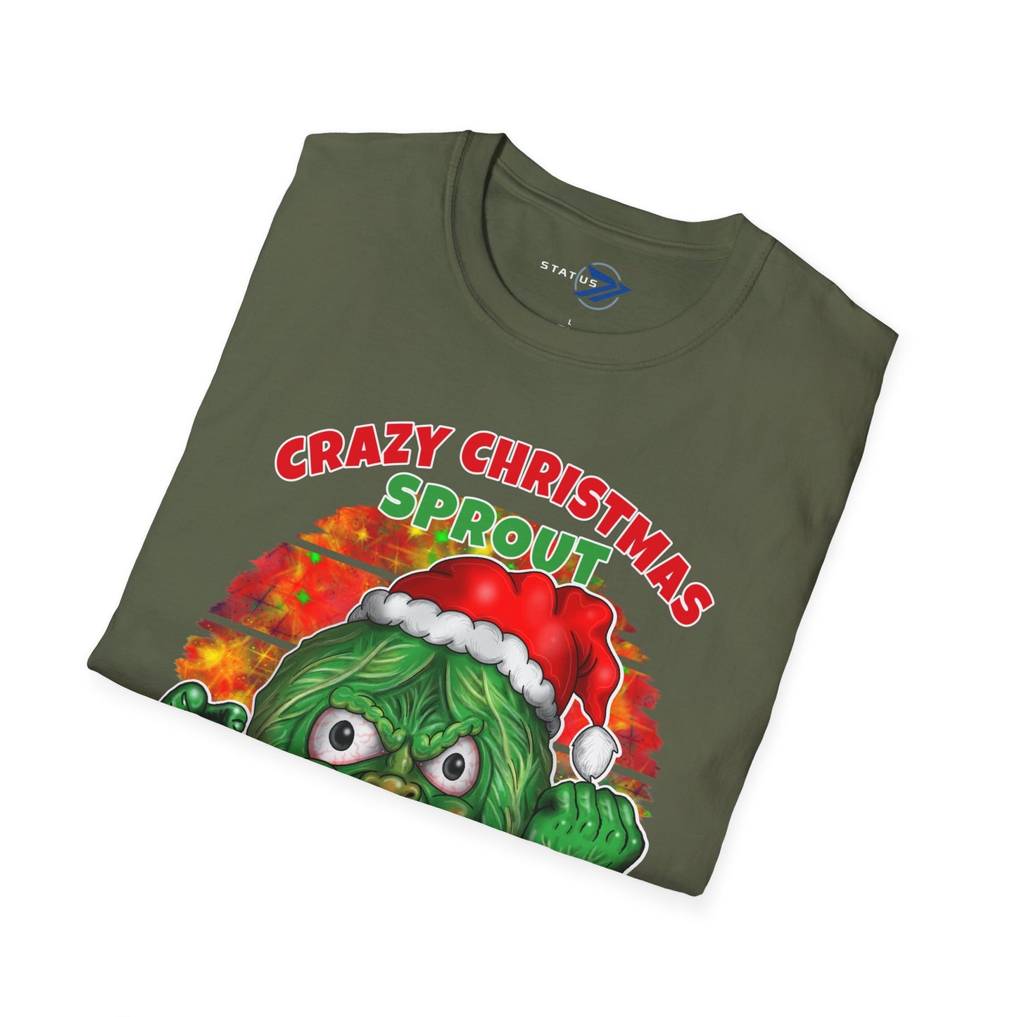 Crazy Christmas Sprout T-Shirt — “Don't Be a Hater!” Holiday Veggie Graphic Tee