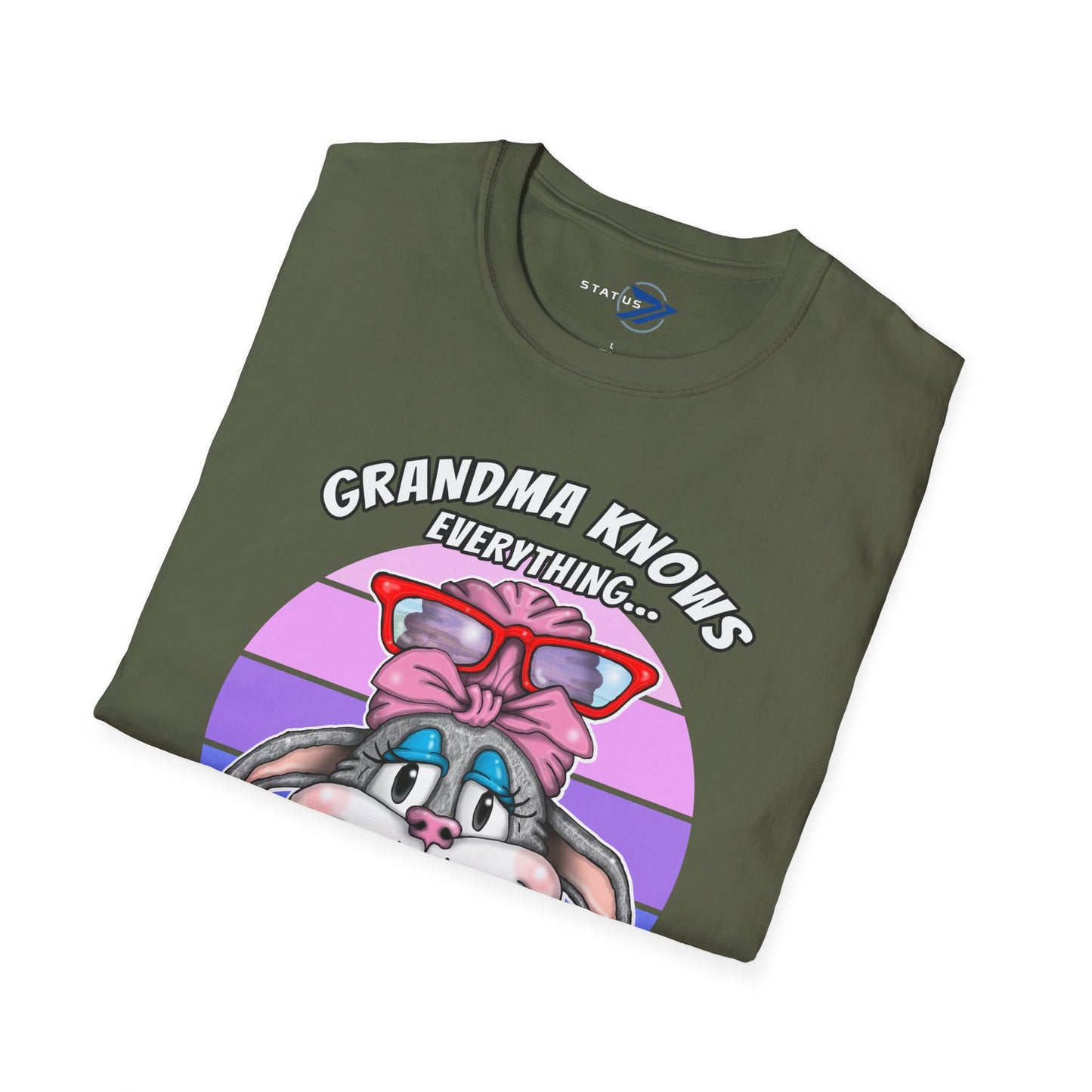 Grandma Knows Everything T-Shirt — Cute Bunny 'Now Where's My Glasses?' Gift