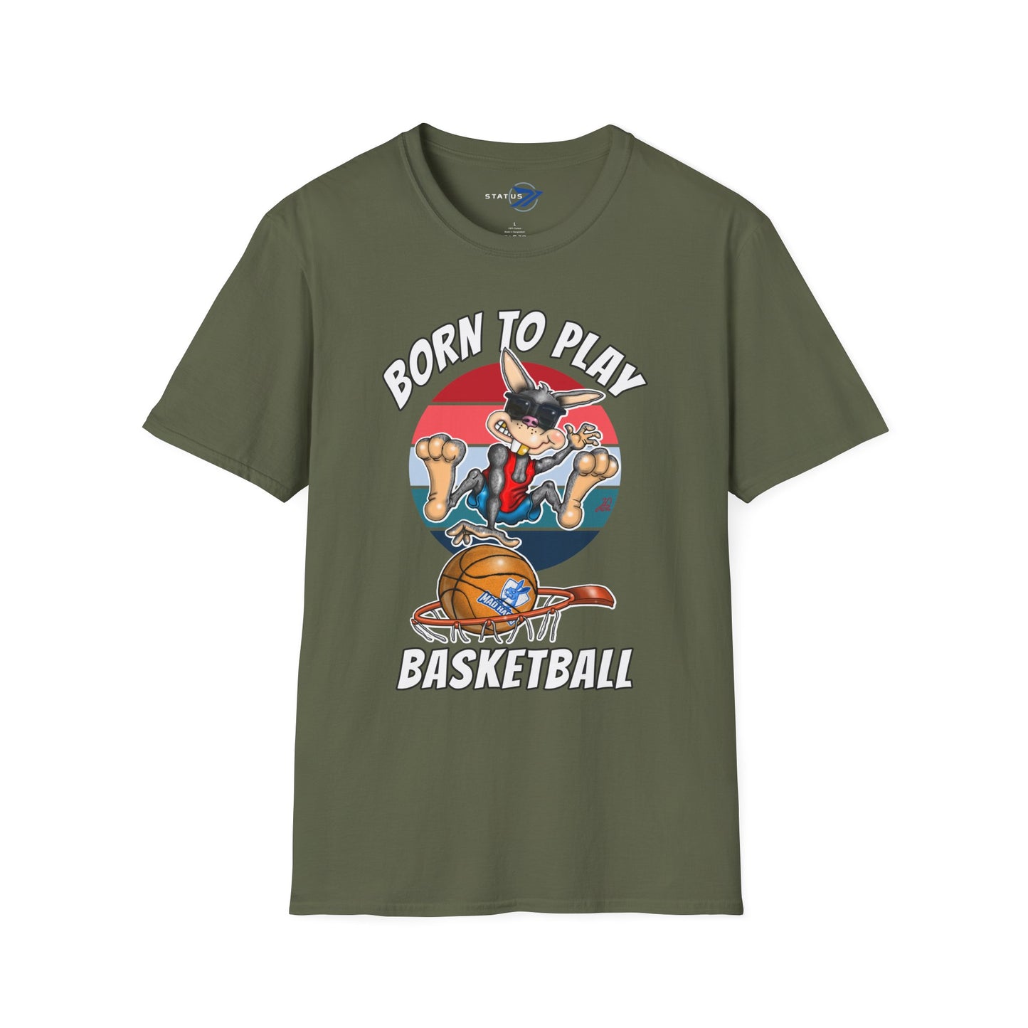 Born to Play Basketball T-Shirt — Retro Cartoon Basketball Tee