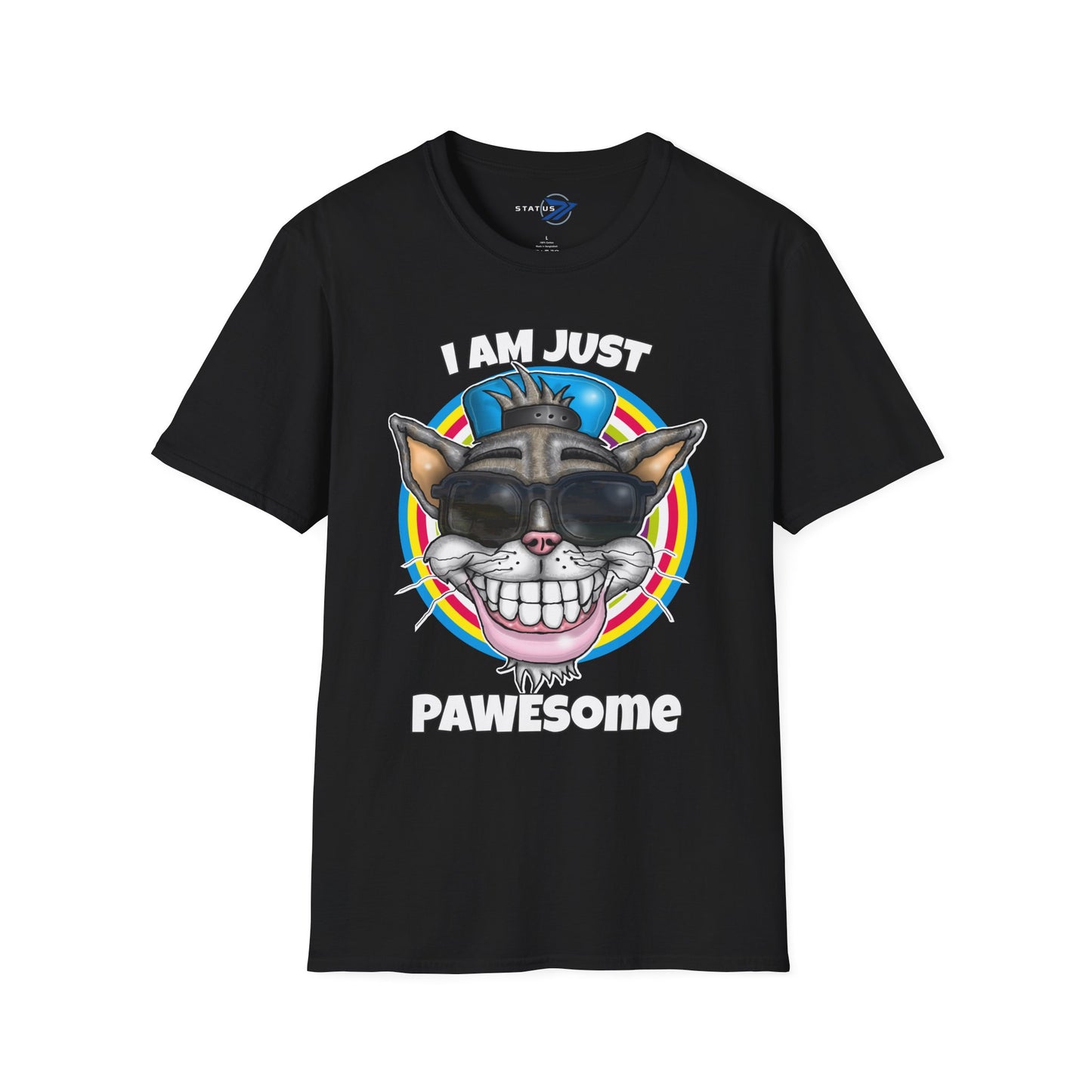 I Am Just PAWESOME Cat Graphic T-Shirt