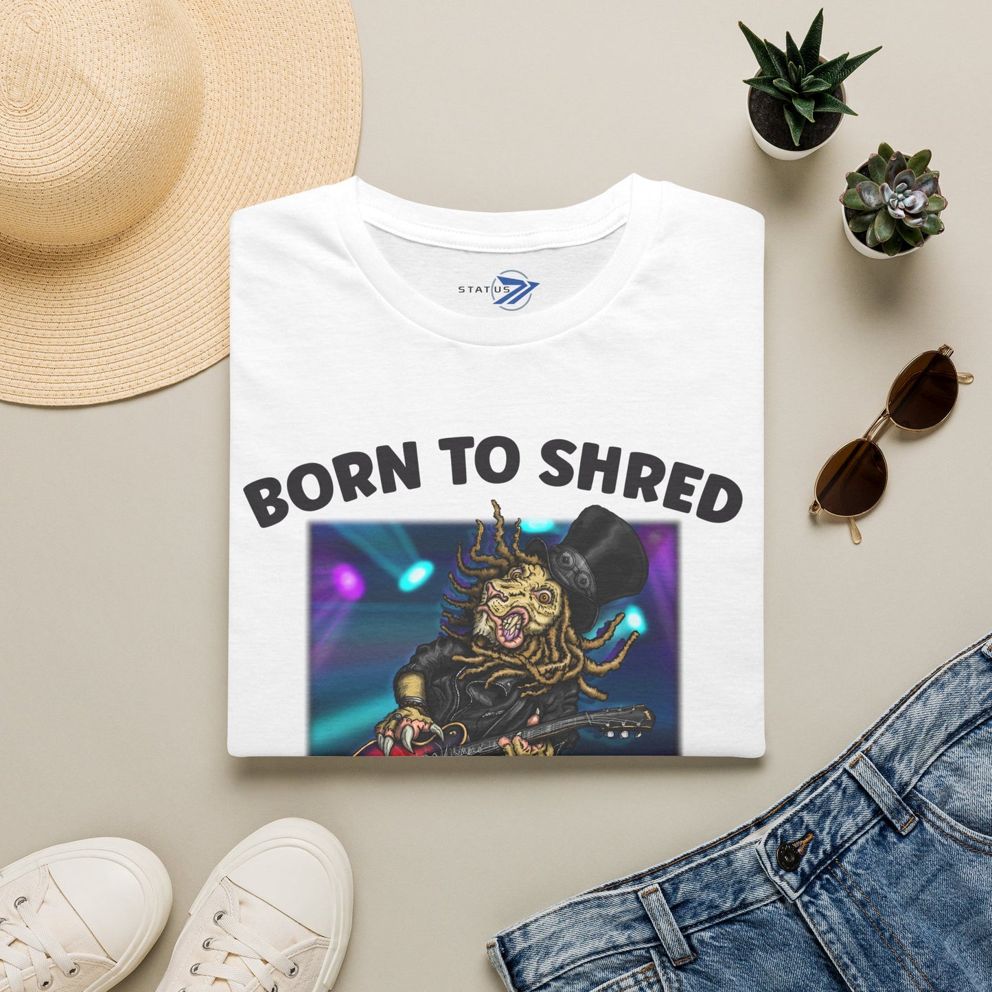 Born to Shred Guitar T-Shirt — Wild Riffs Rock Tee