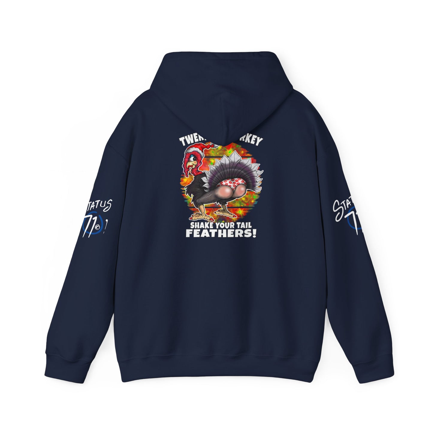 Christmas Twerking Turkey Hoodie — “Shake Tail Feathers” Funny Holiday Pullover