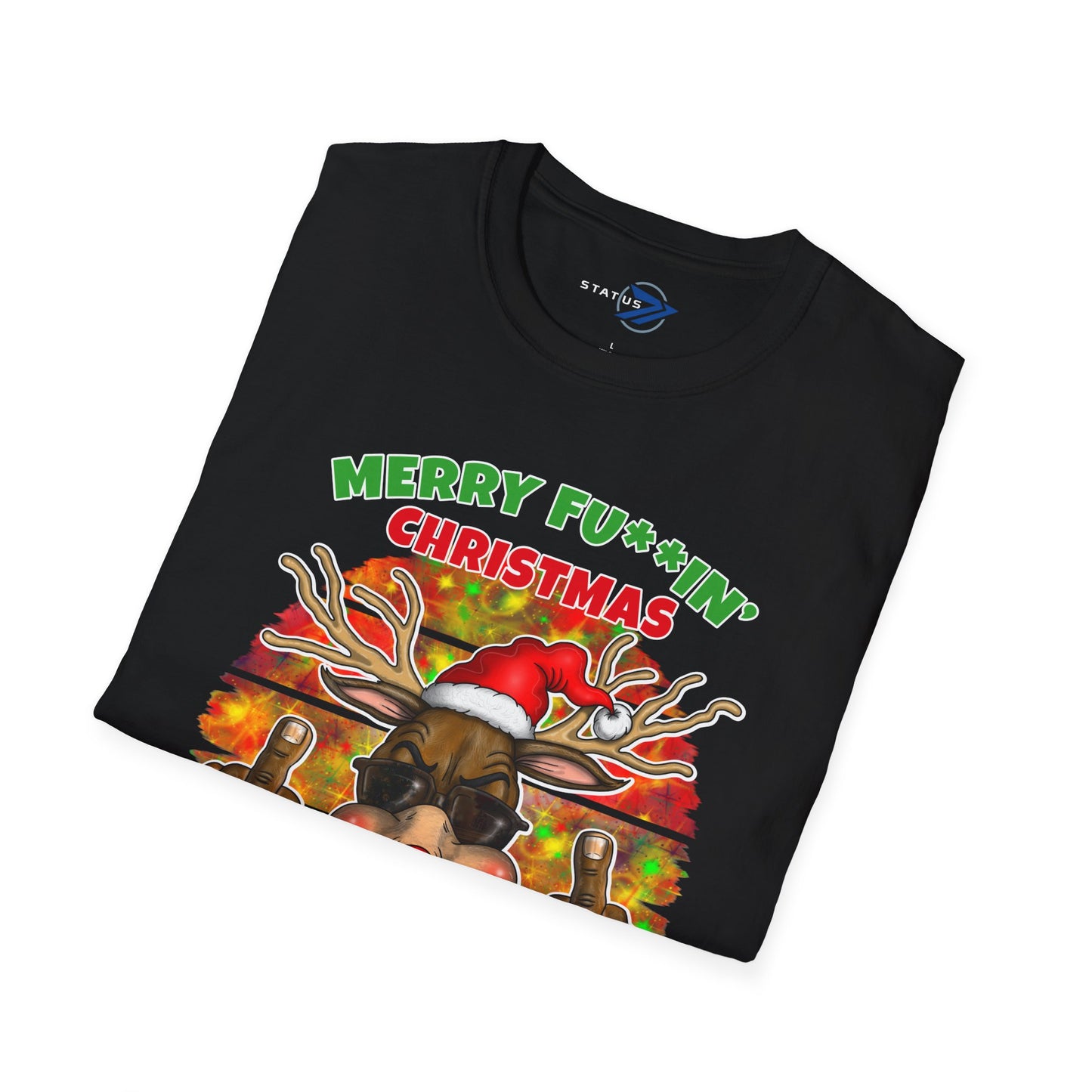 Rude-olph Christmas T-Shirt – Merry F***in' Christmas Funny Reindeer Tee