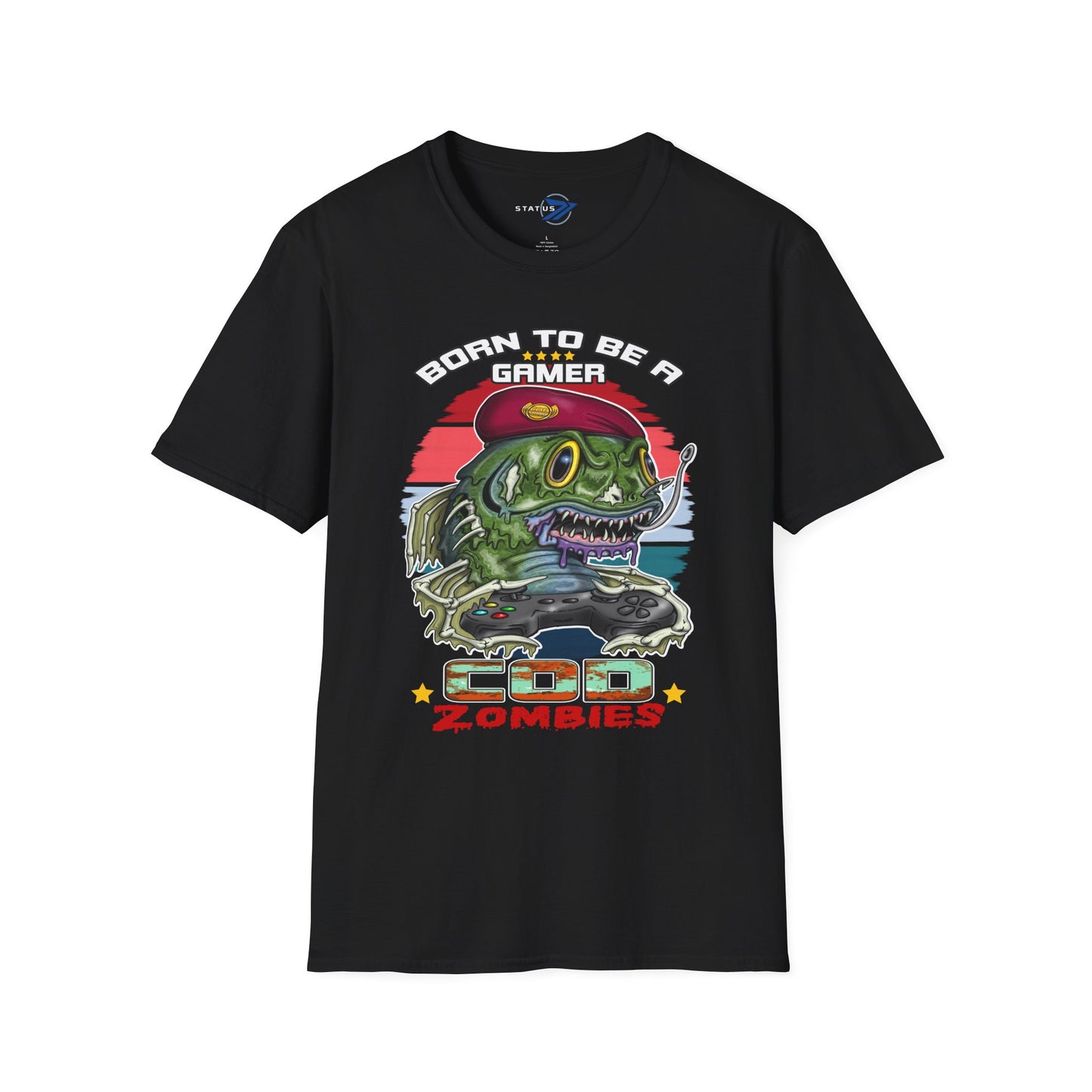 Gamer Zombie T-Shirt — "Born to Be a Gamer" Retro Video Game Tee