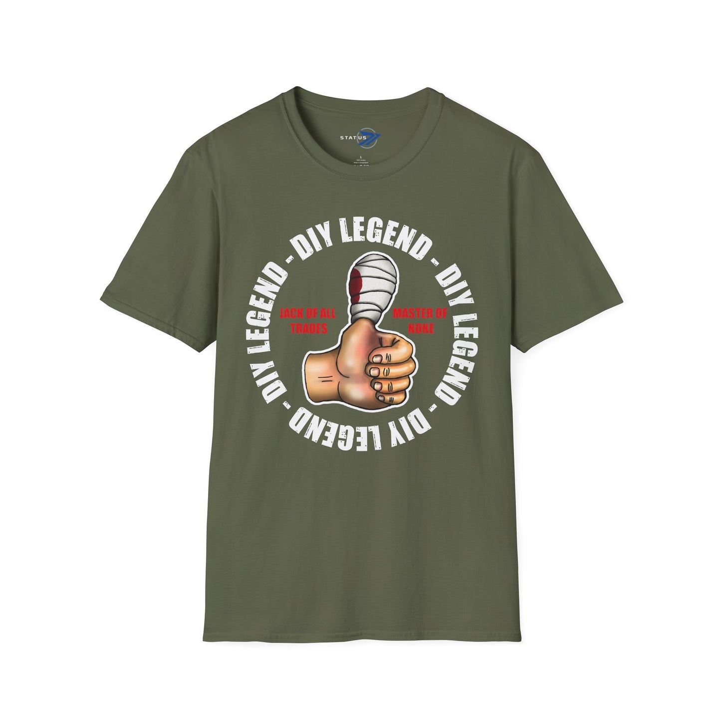 DIY Legend T-Shirt — "Jack of All Trades, Master of None" Thumb-Up Graphic