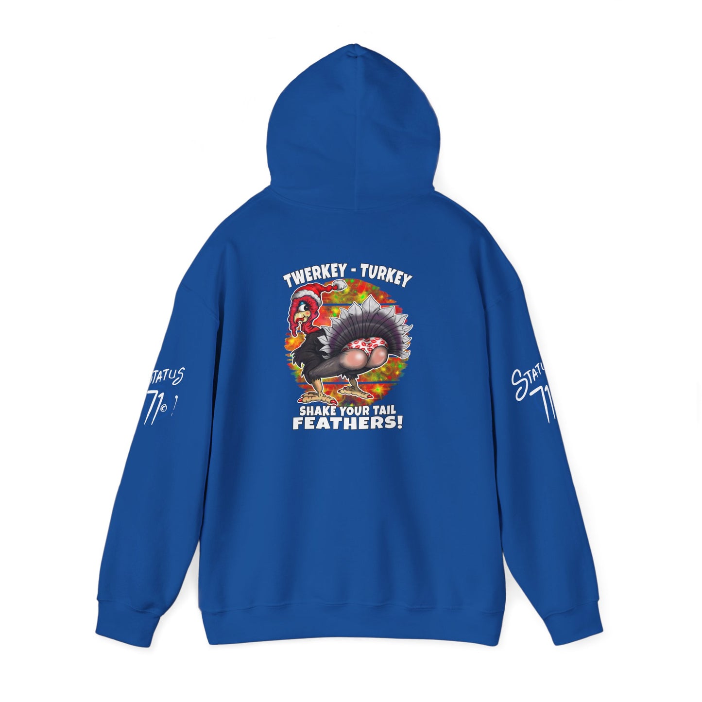 Christmas Twerking Turkey Hoodie — “Shake Tail Feathers” Funny Holiday Pullover