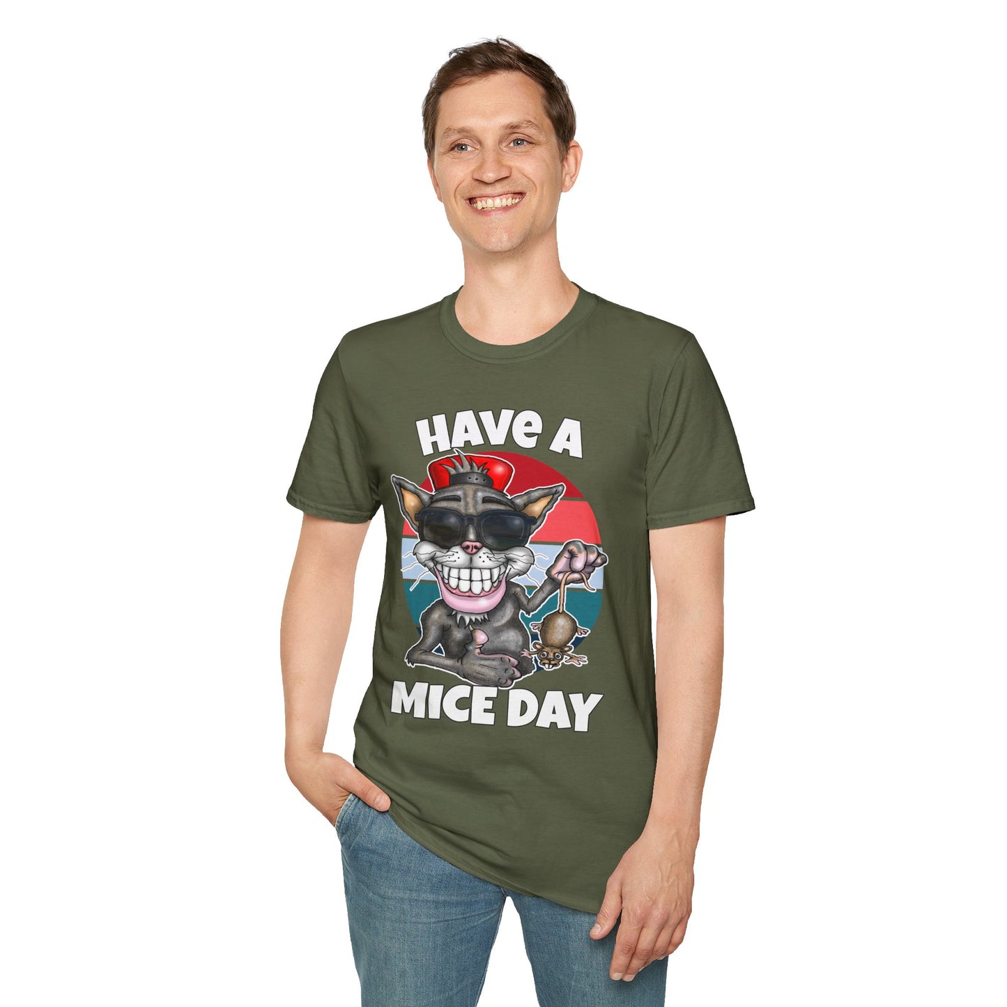 Have a Mice Day Cat Graphic T-Shirt