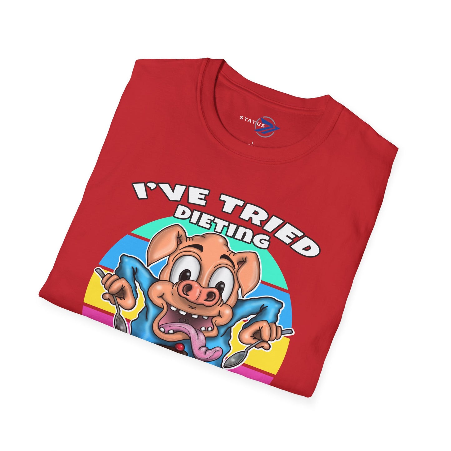 T-Shirt — "I've Tried Dieting But I'm Just a Desserter" Funny Pig Dessert Graphic Tee
