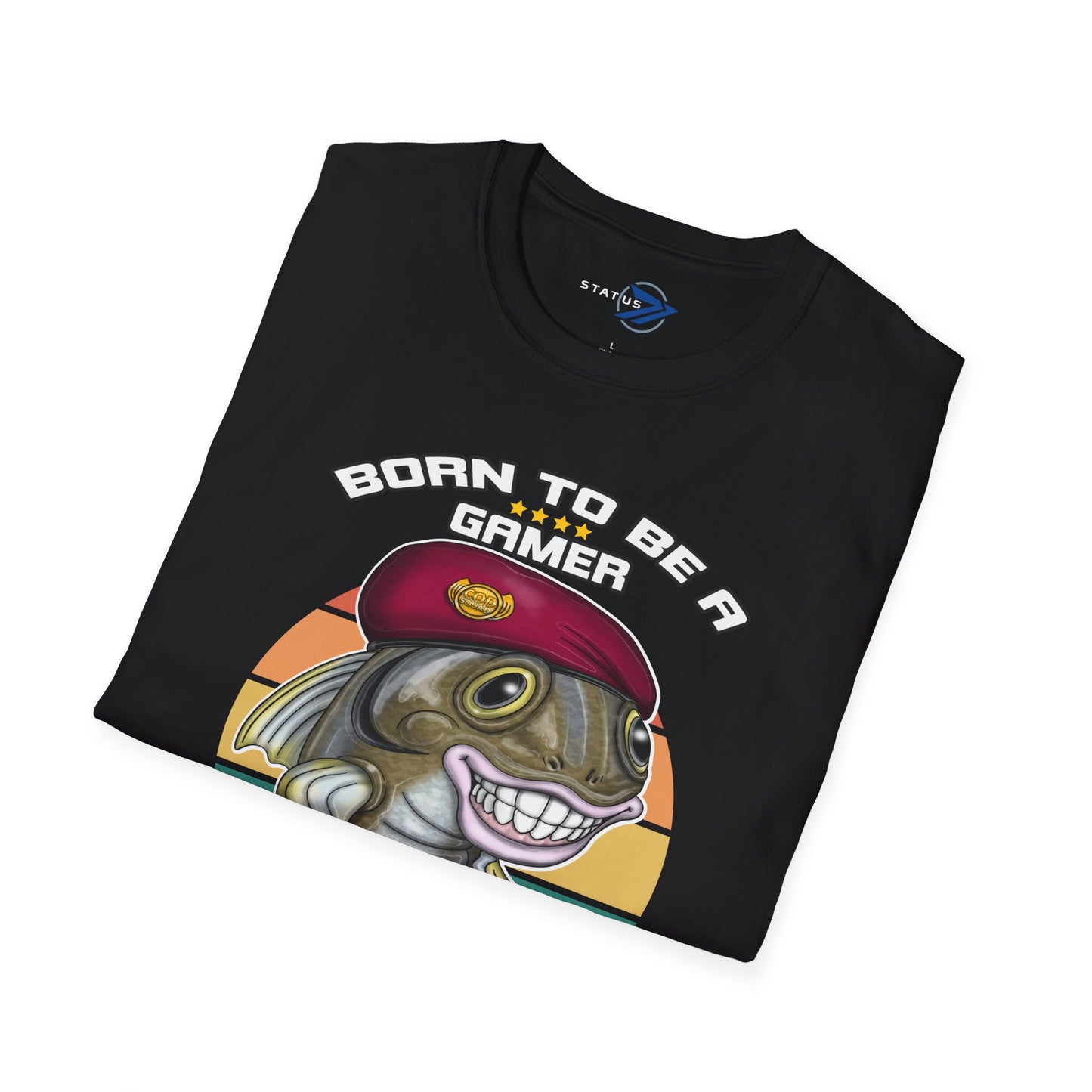 COD Veteran Gamer T-Shirt — "Born to Be a Gamer" Funny Fish Controller Tee