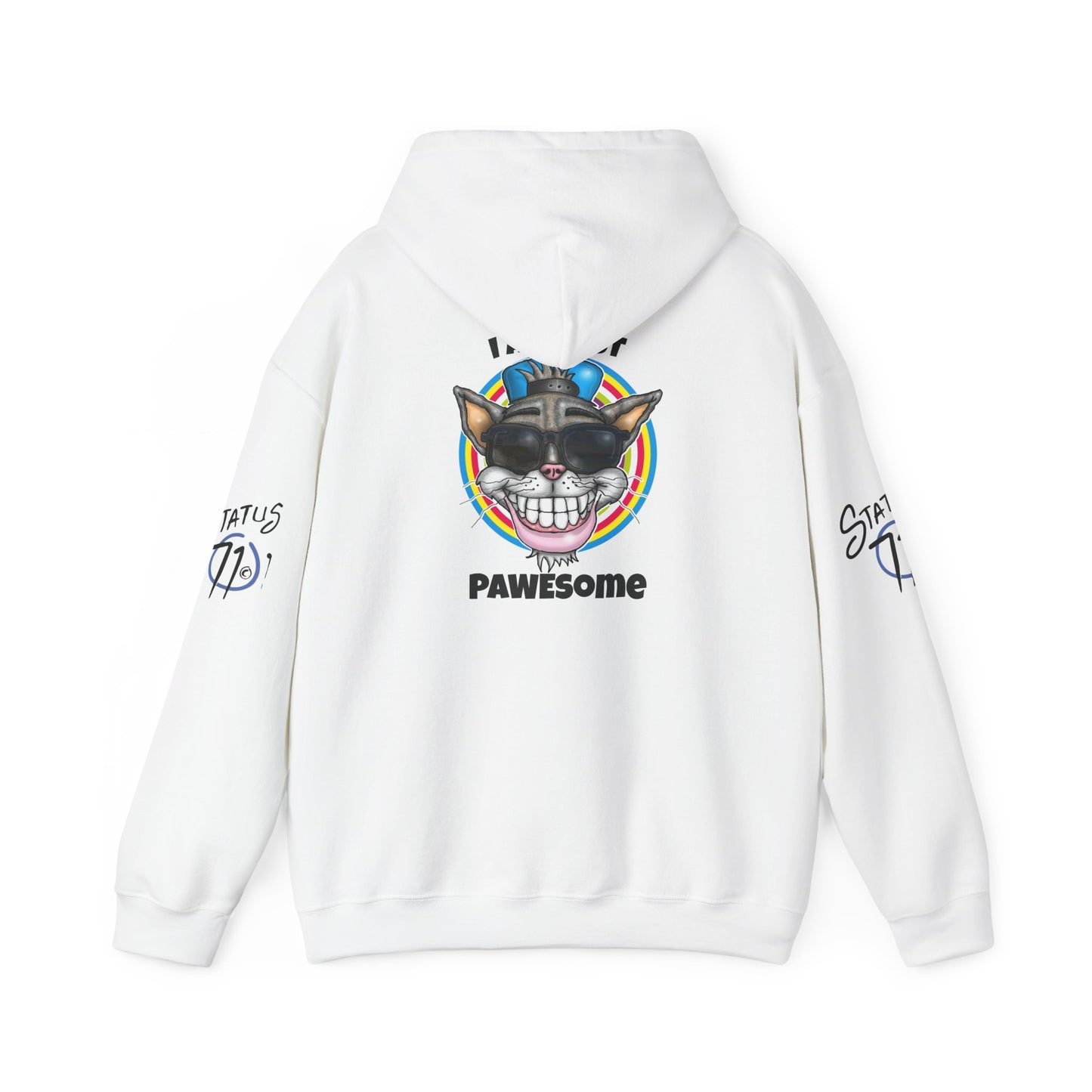 Funny 'I Am Just Pawesome' Cat Hoodie