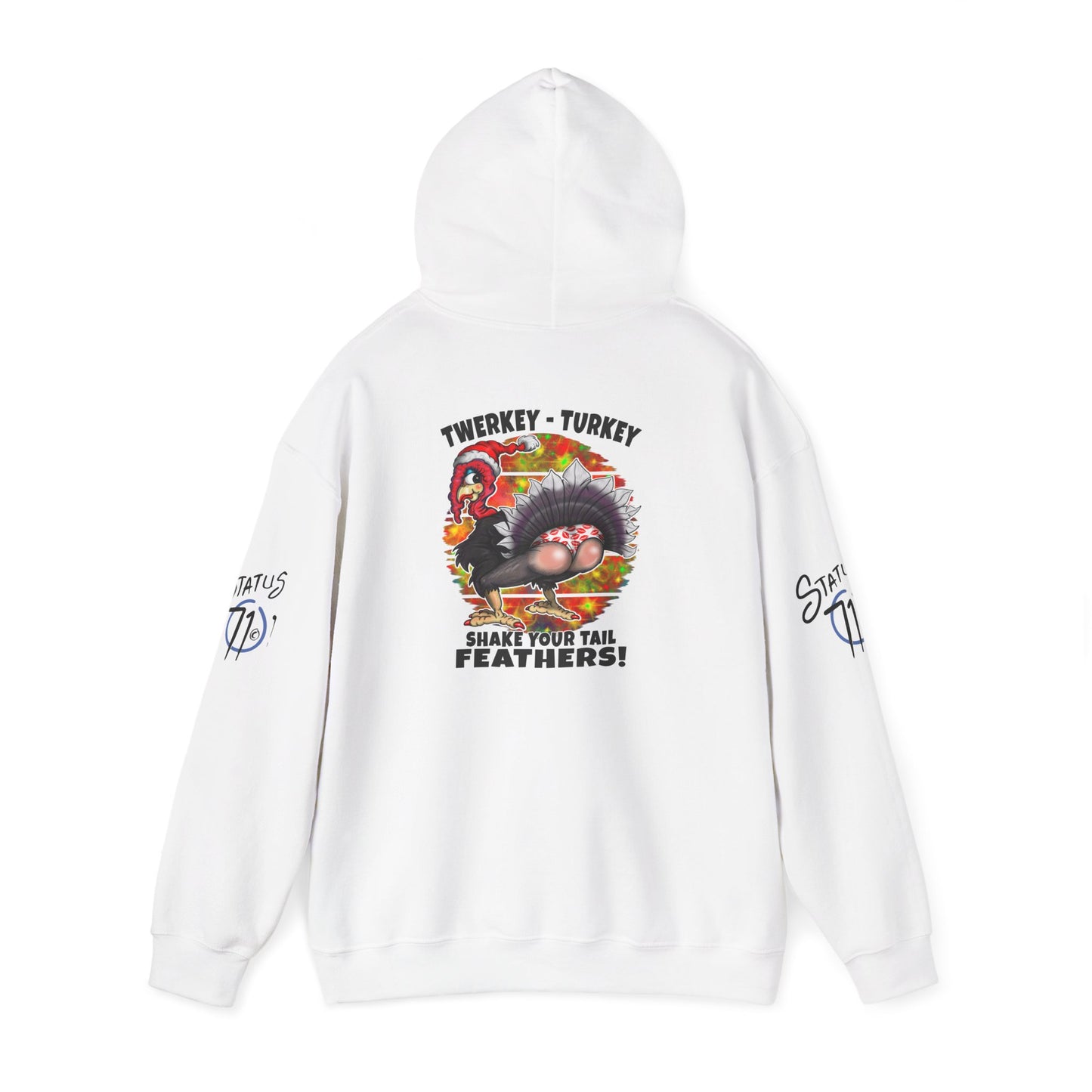 Christmas Twerking Turkey Hoodie — “Shake Tail Feathers” Funny Holiday Pullover