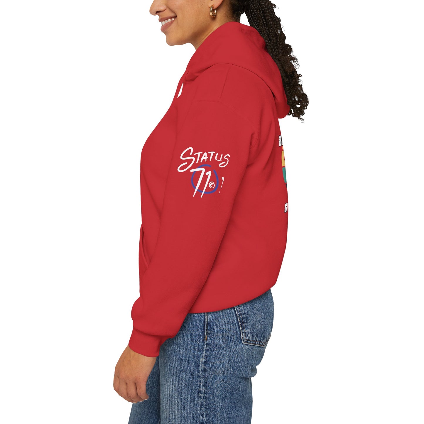 Funny 'Gym Bunny' Hoodie — Bunny Biceps & Carrot Bronzer Design