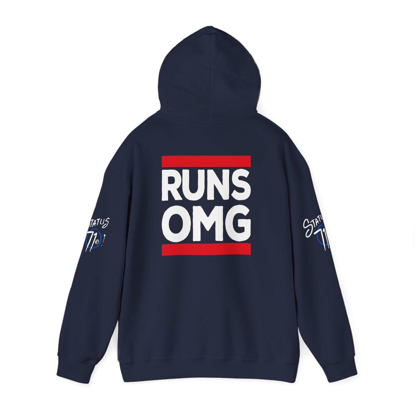 Runs OMG Hoodie — Graphic Streetwear Pullover with Bold Back Print