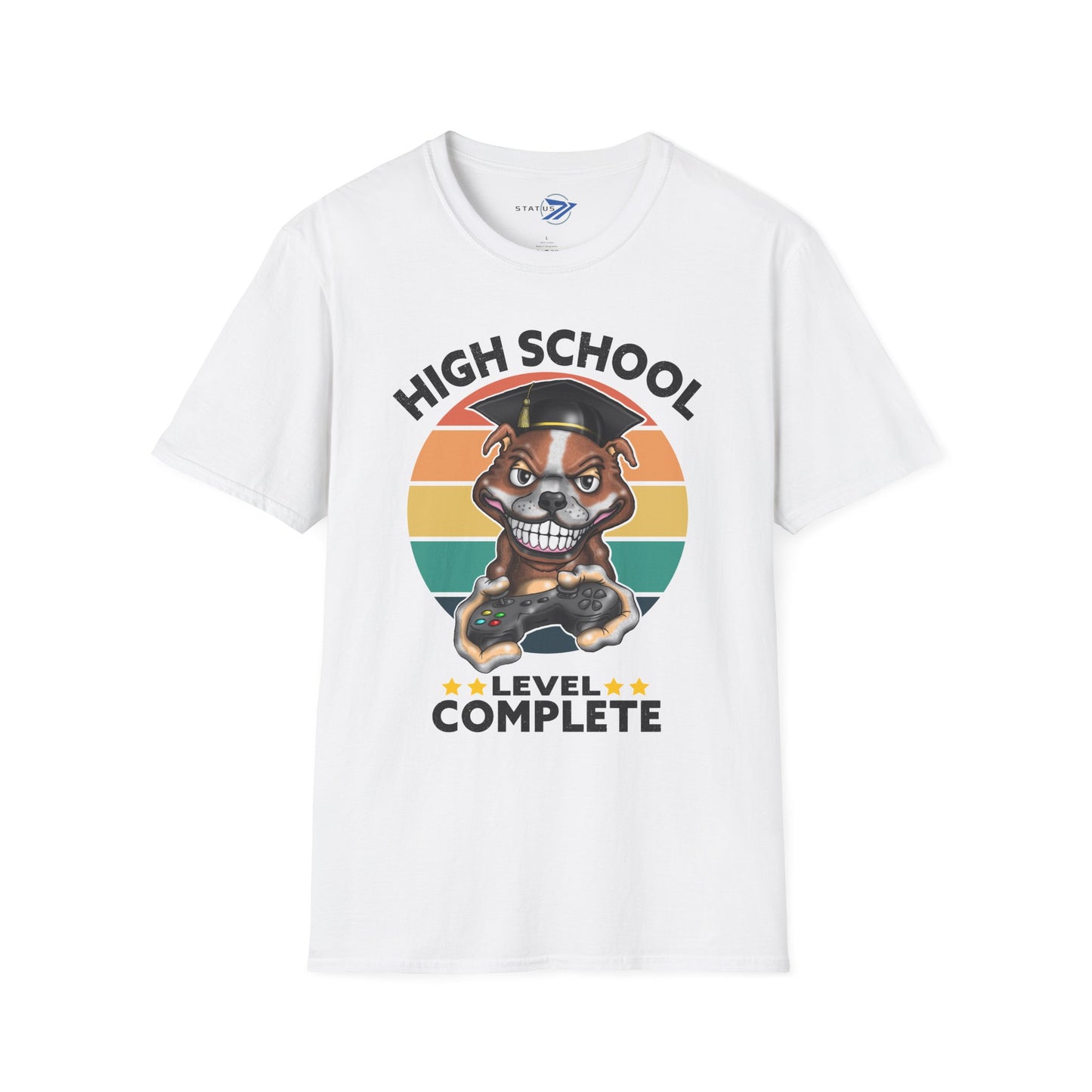 High School Level Complete T-Shirt — Graduation Pit Bull Gamer Tee