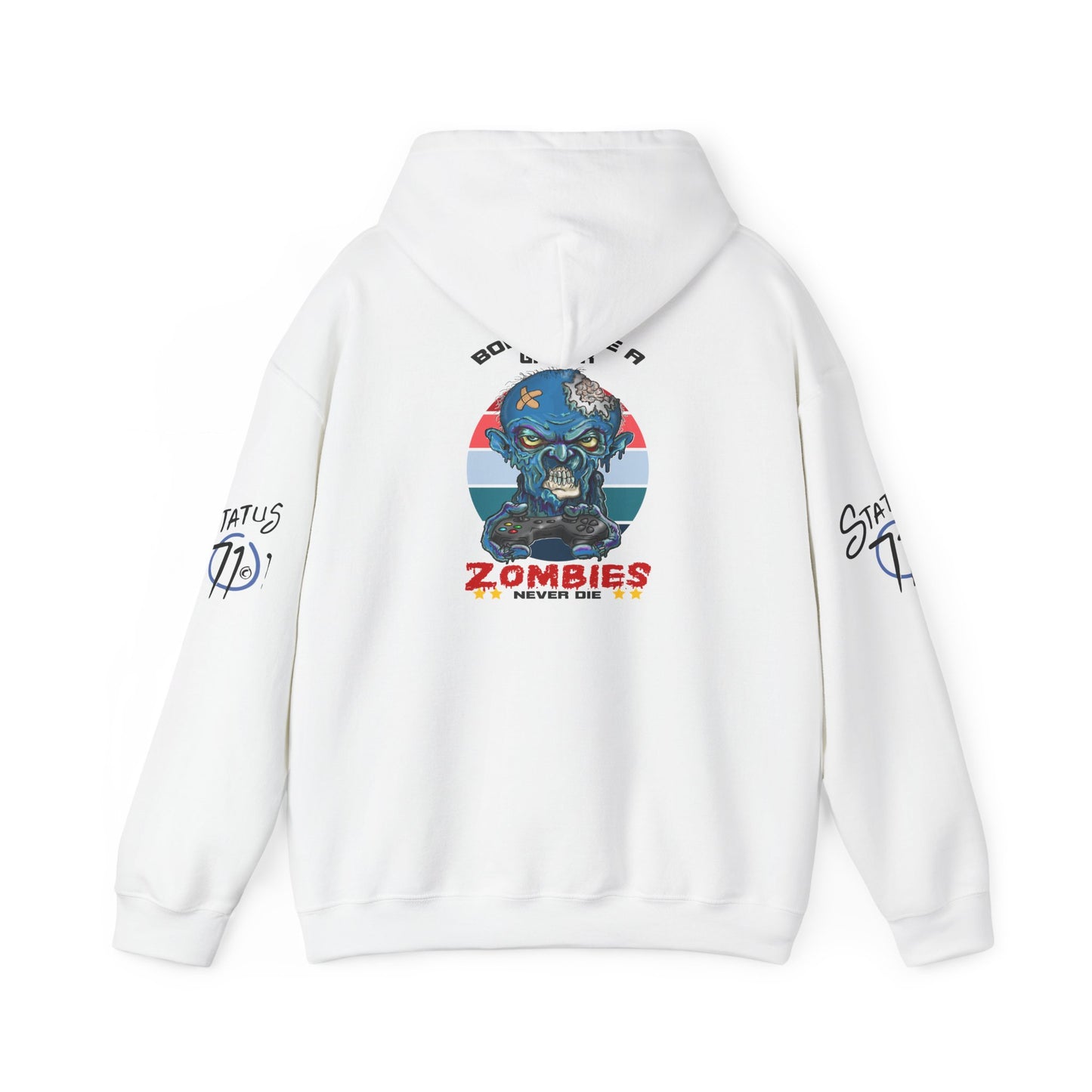 Funny Zombie Gaming Hoodie — Back Graphic Gaming Zombie Design