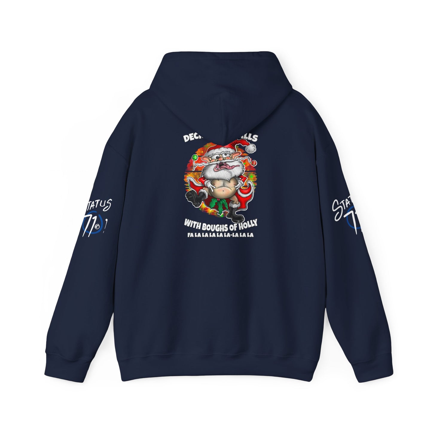 Christmas Crazy Santa Hoodie — “Deck Your Balls” Funny Holiday Pullover