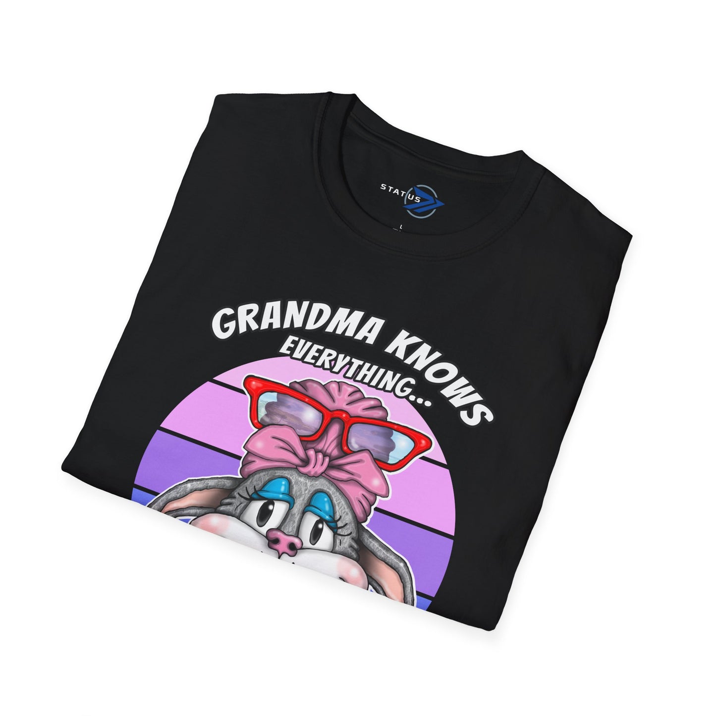 Grandma Knows Everything T-Shirt — Cute Bunny 'Now Where's My Glasses?' Gift