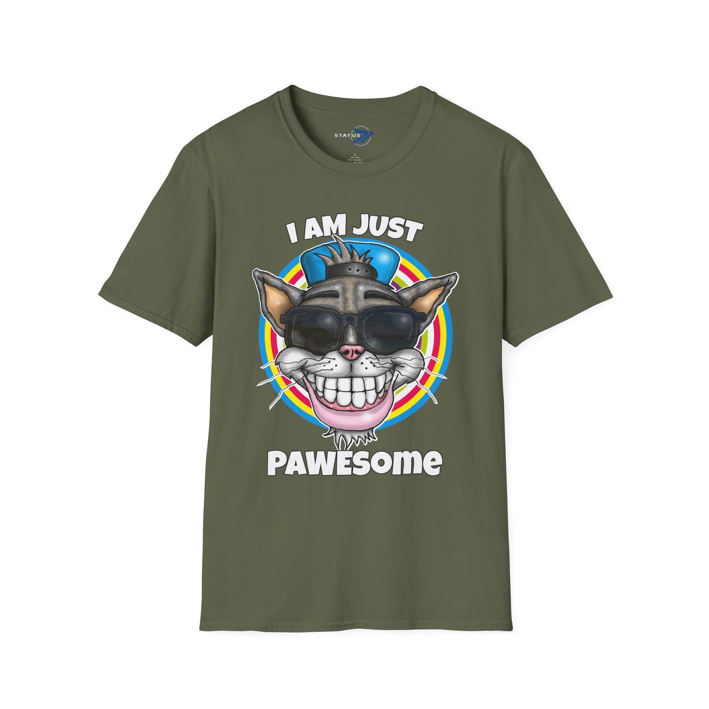 I Am Just PAWESOME Cat Graphic T-Shirt