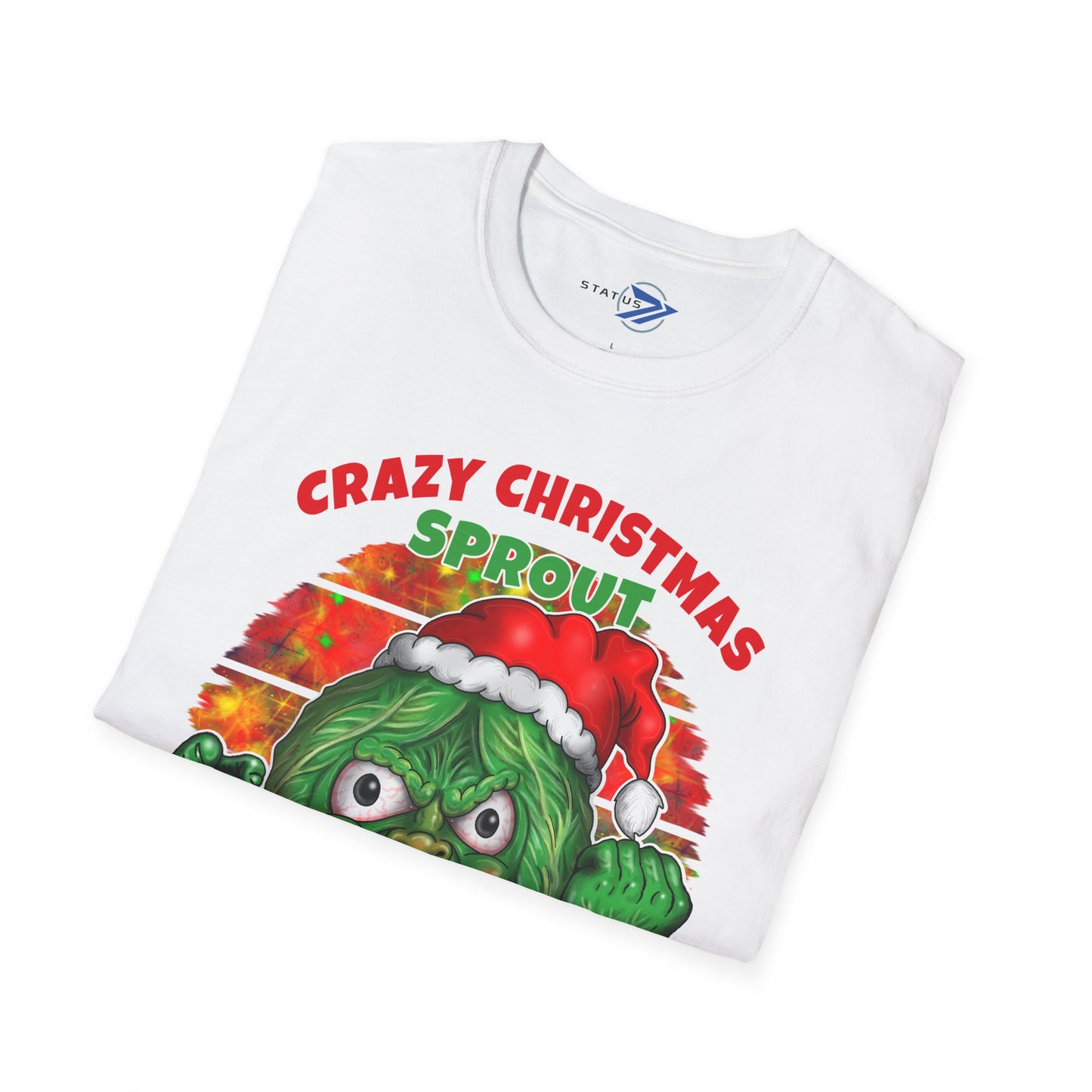 Crazy Christmas Sprout T-Shirt — “Don't Be a Hater!” Holiday Veggie Graphic Tee