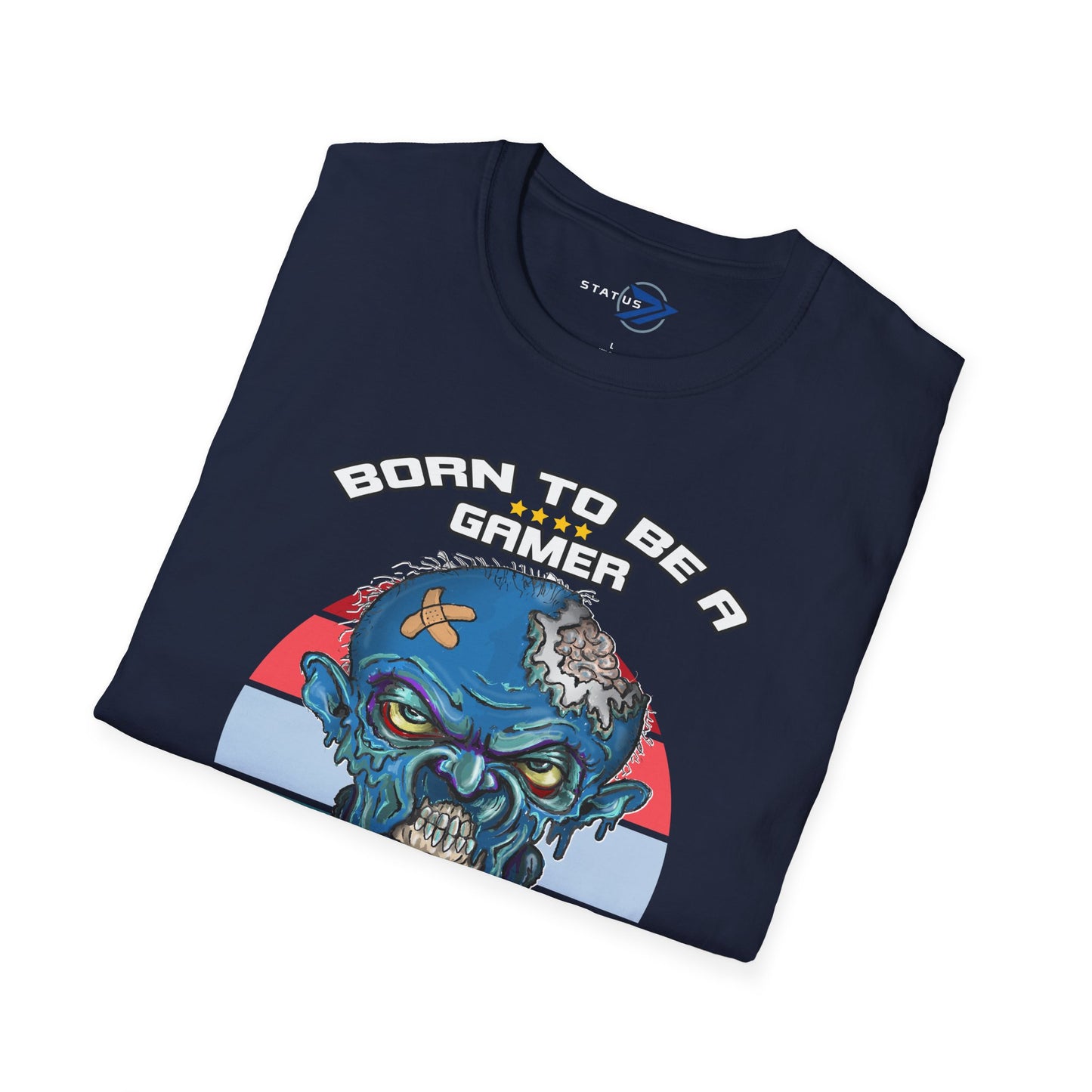 Zombie Gamer T-Shirt — "Born to Be a Gamer" Retro Horror Tee