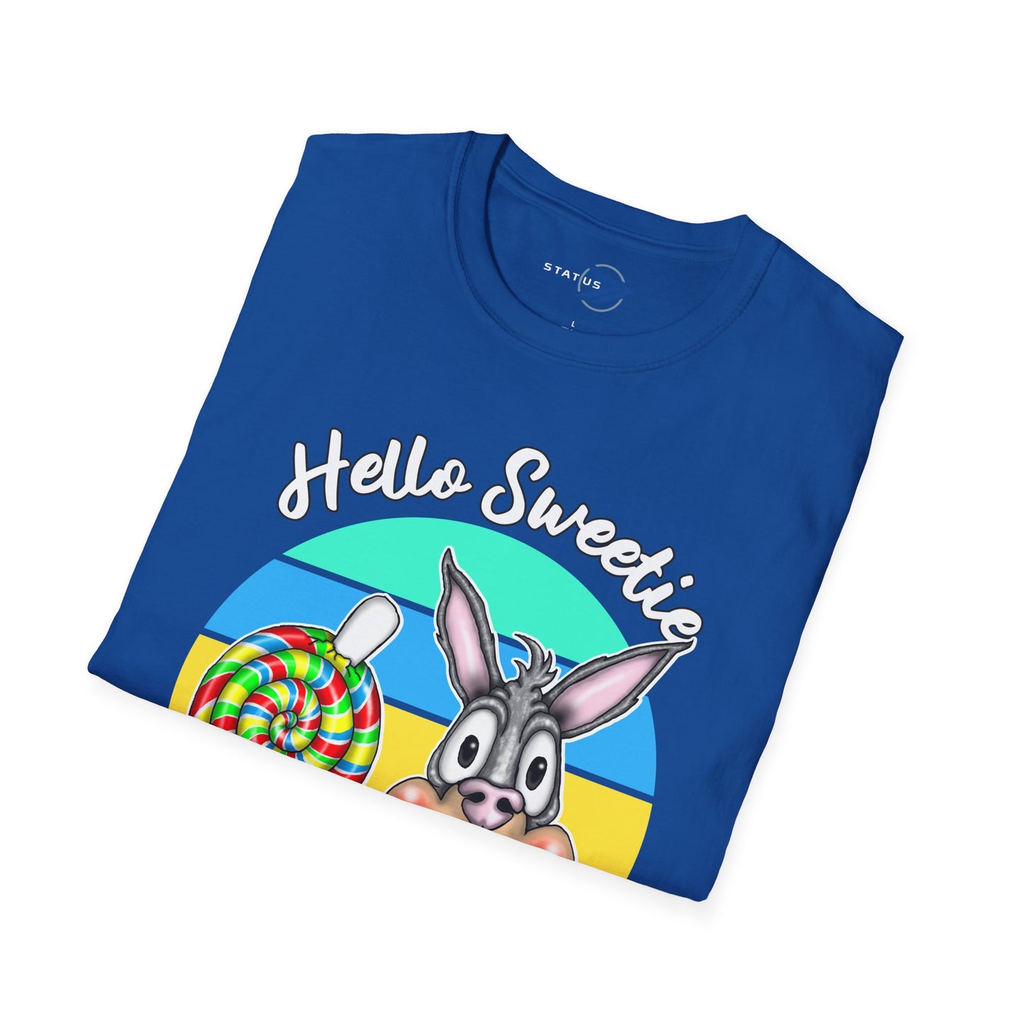 Hello Sweetie Bunny T-Shirt — Cute Rabbit with Lollipop Graphic