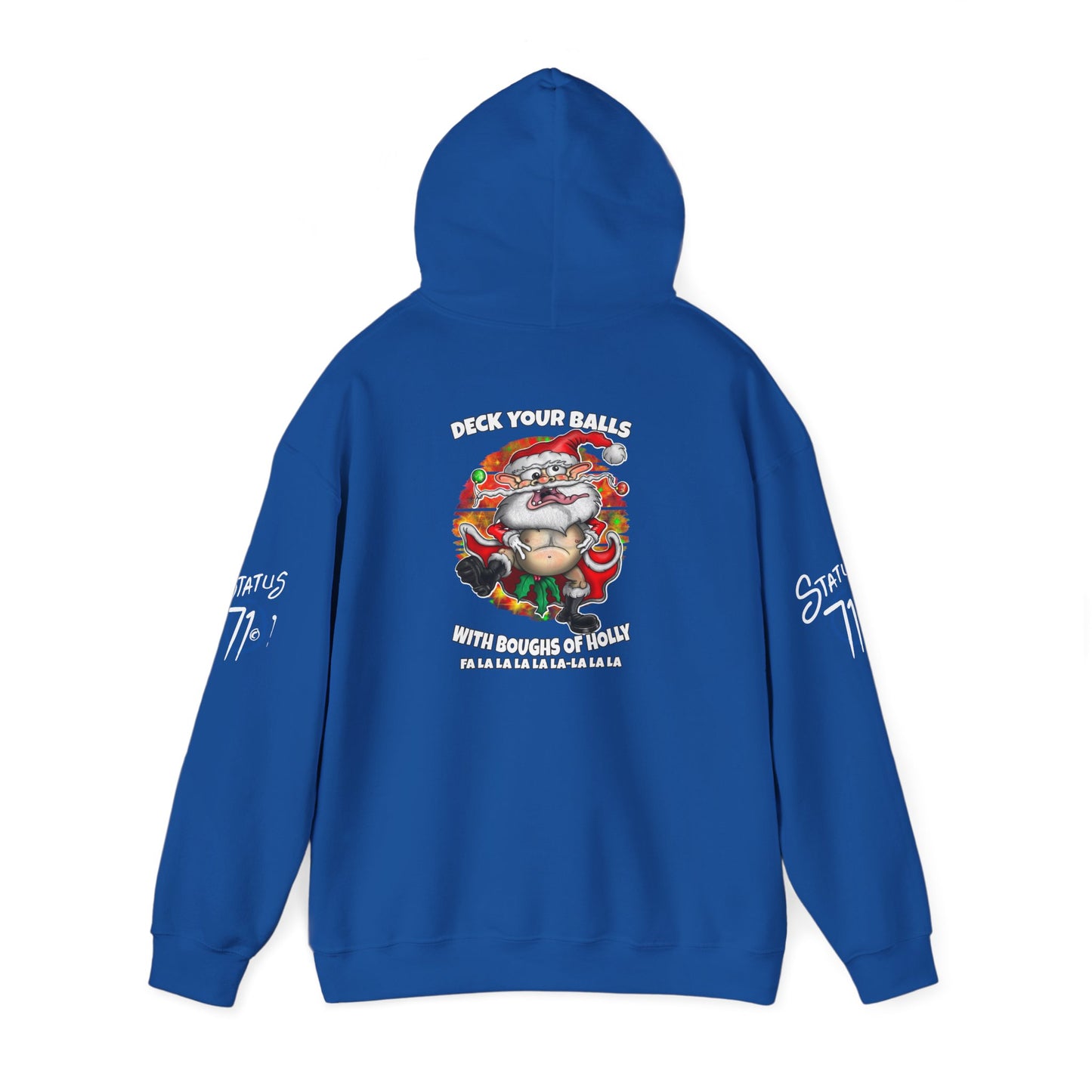 Christmas Crazy Santa Hoodie — “Deck Your Balls” Funny Holiday Pullover