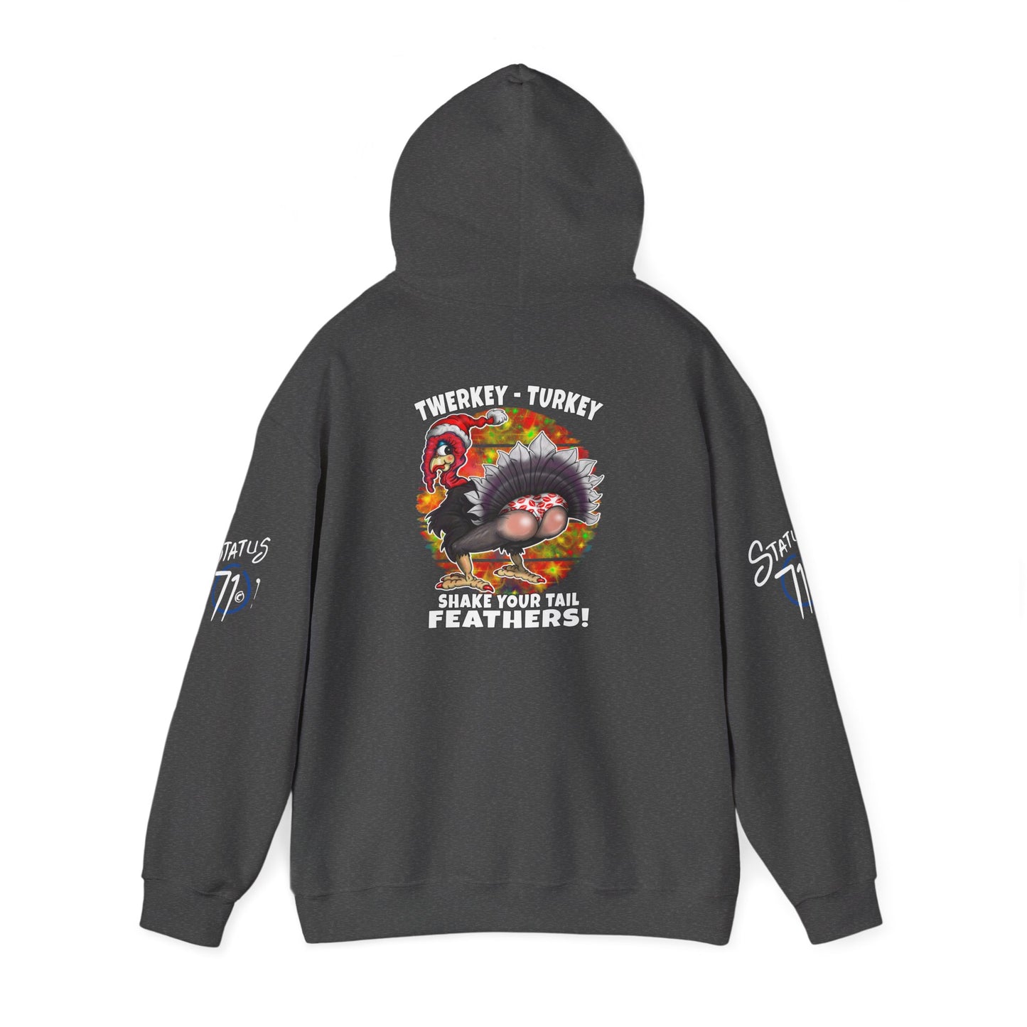 Christmas Twerking Turkey Hoodie — “Shake Tail Feathers” Funny Holiday Pullover