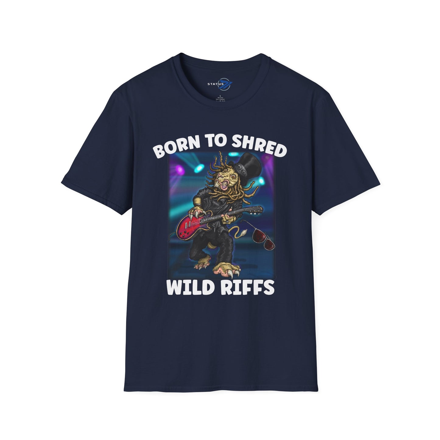 Born to Shred Guitar T-Shirt — Wild Riffs Rock Tee