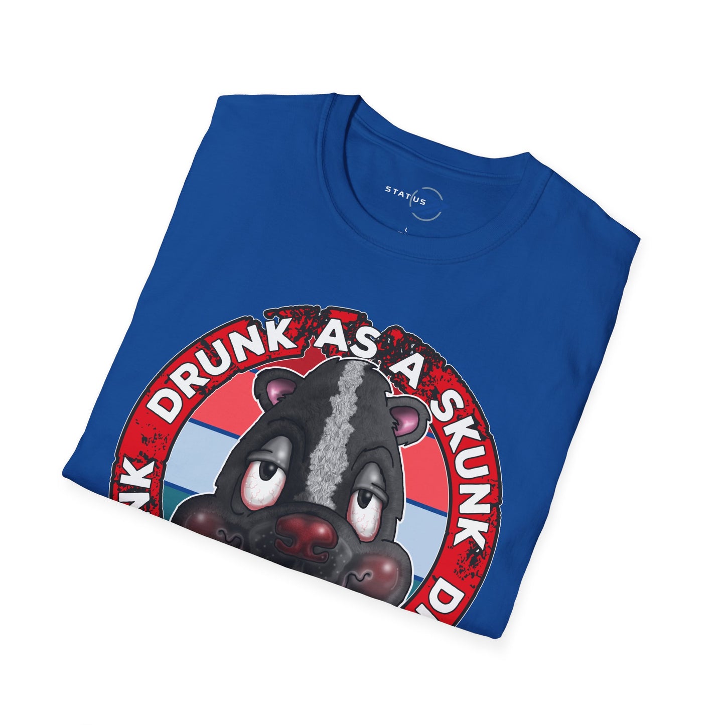 Drunk as a Skunk Graphic T-Shirt — Funny Skunk Cartoon Tee