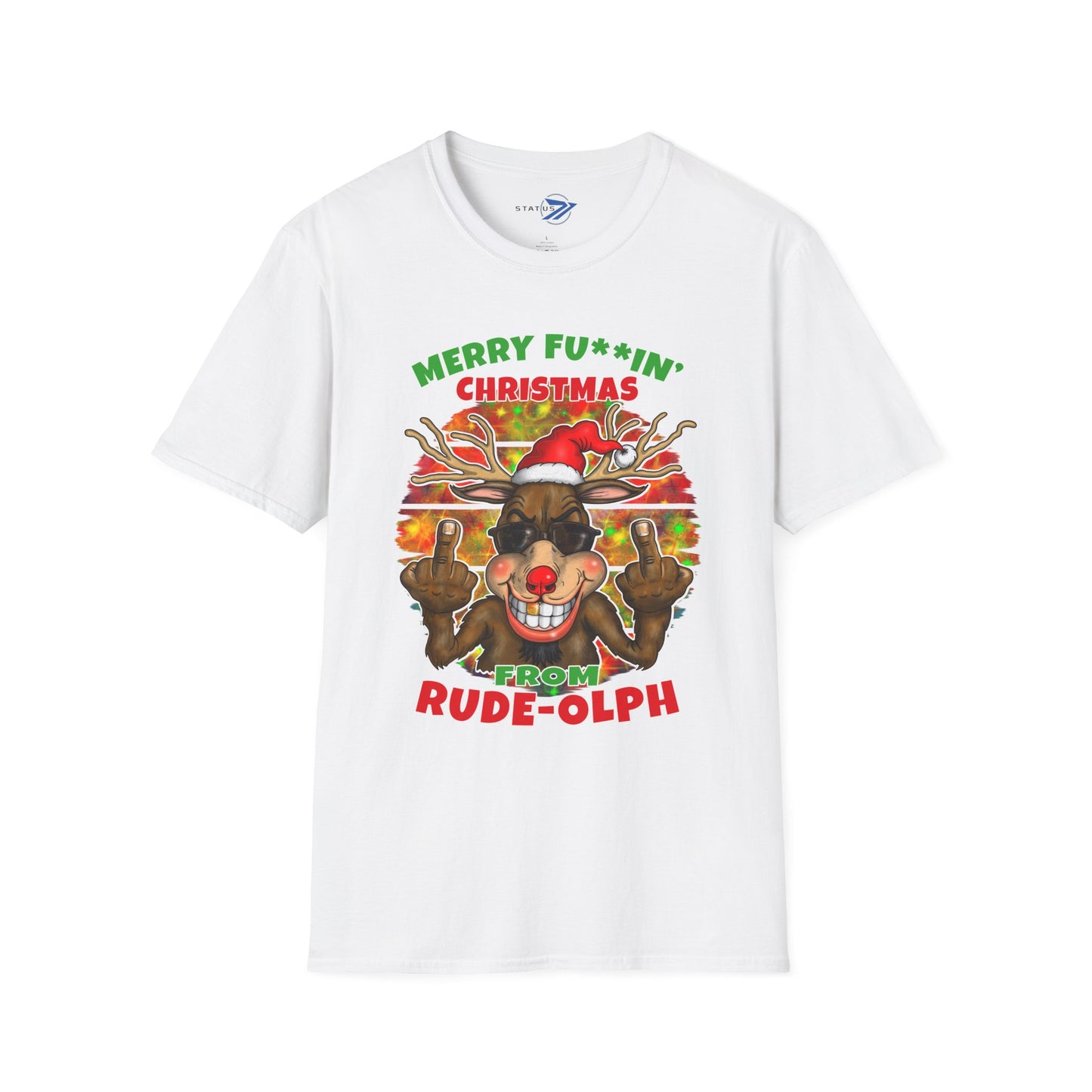 Rude-olph Christmas T-Shirt – Merry F***in' Christmas Funny Reindeer Tee