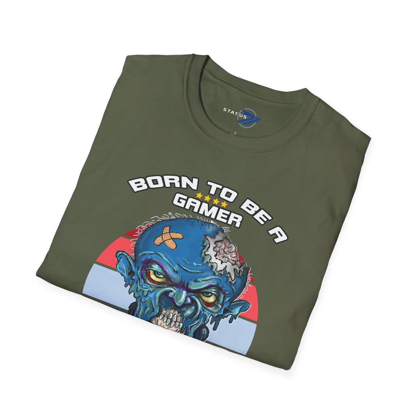 Zombie Gamer T-Shirt — "Born to Be a Gamer" Retro Horror Tee