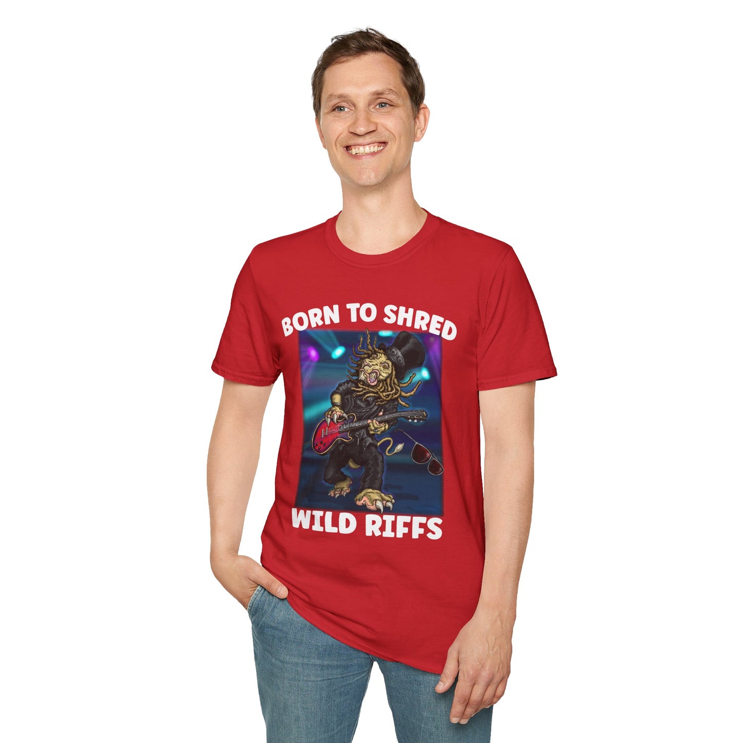 Born to Shred Guitar T-Shirt — Wild Riffs Rock Tee