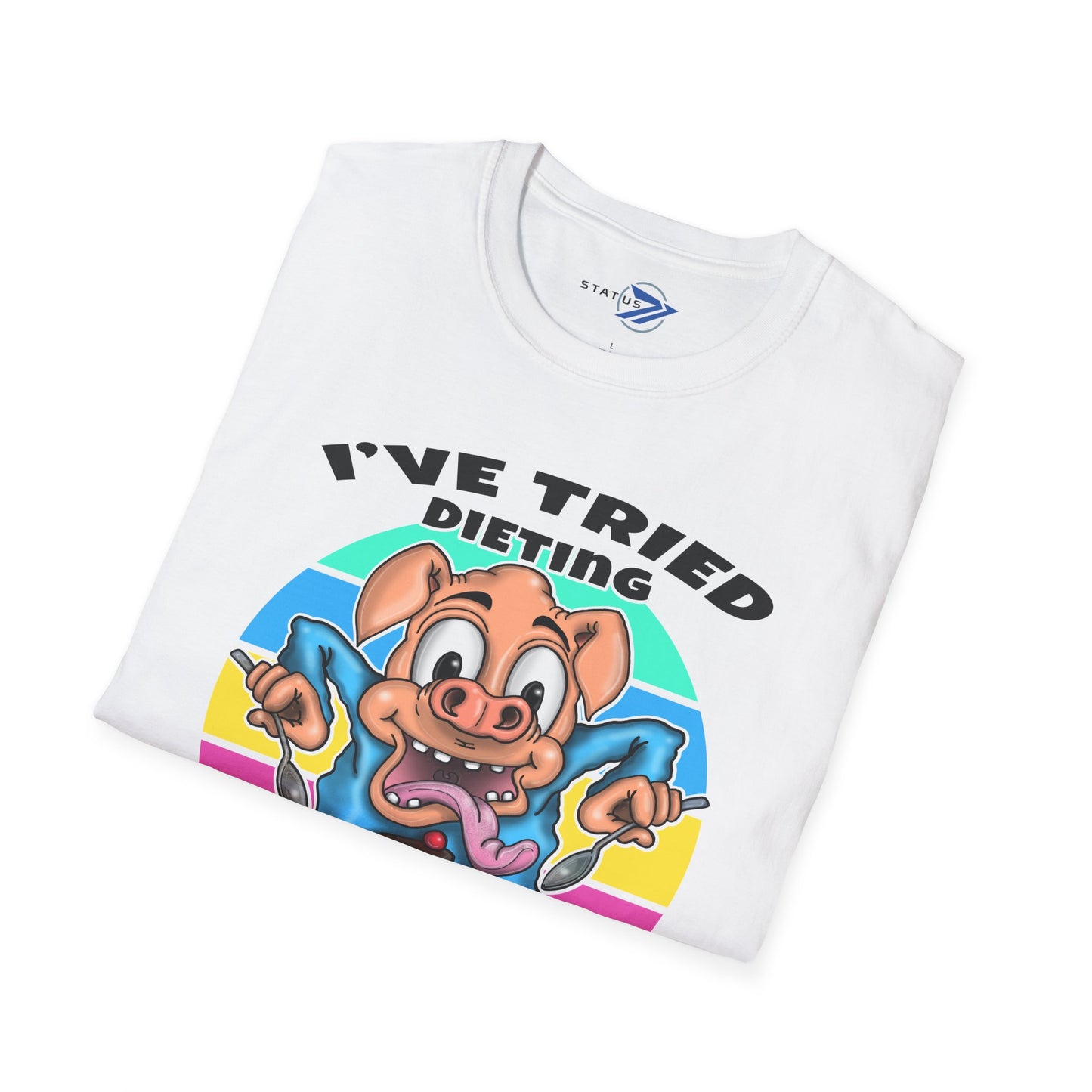 T-Shirt — "I've Tried Dieting But I'm Just a Desserter" Funny Pig Dessert Graphic Tee