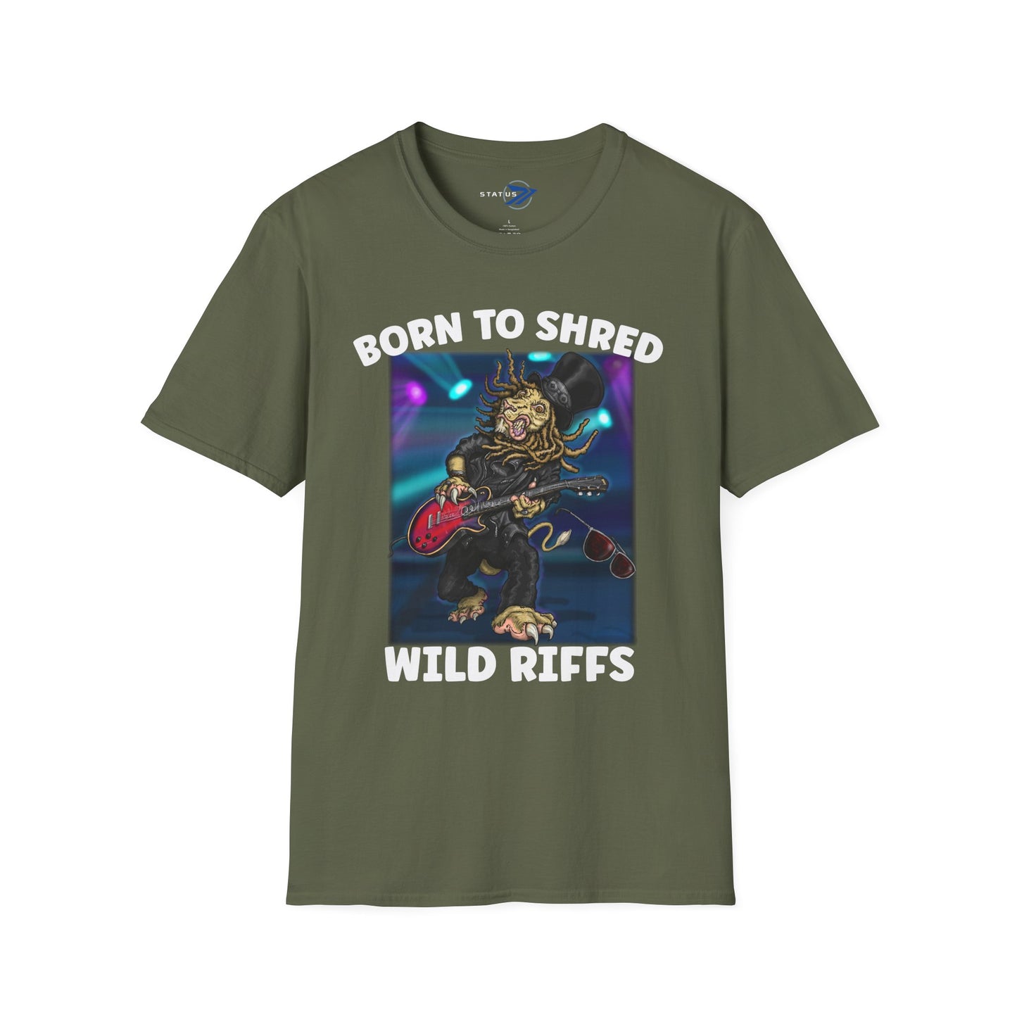 Born to Shred Guitar T-Shirt — Wild Riffs Rock Tee
