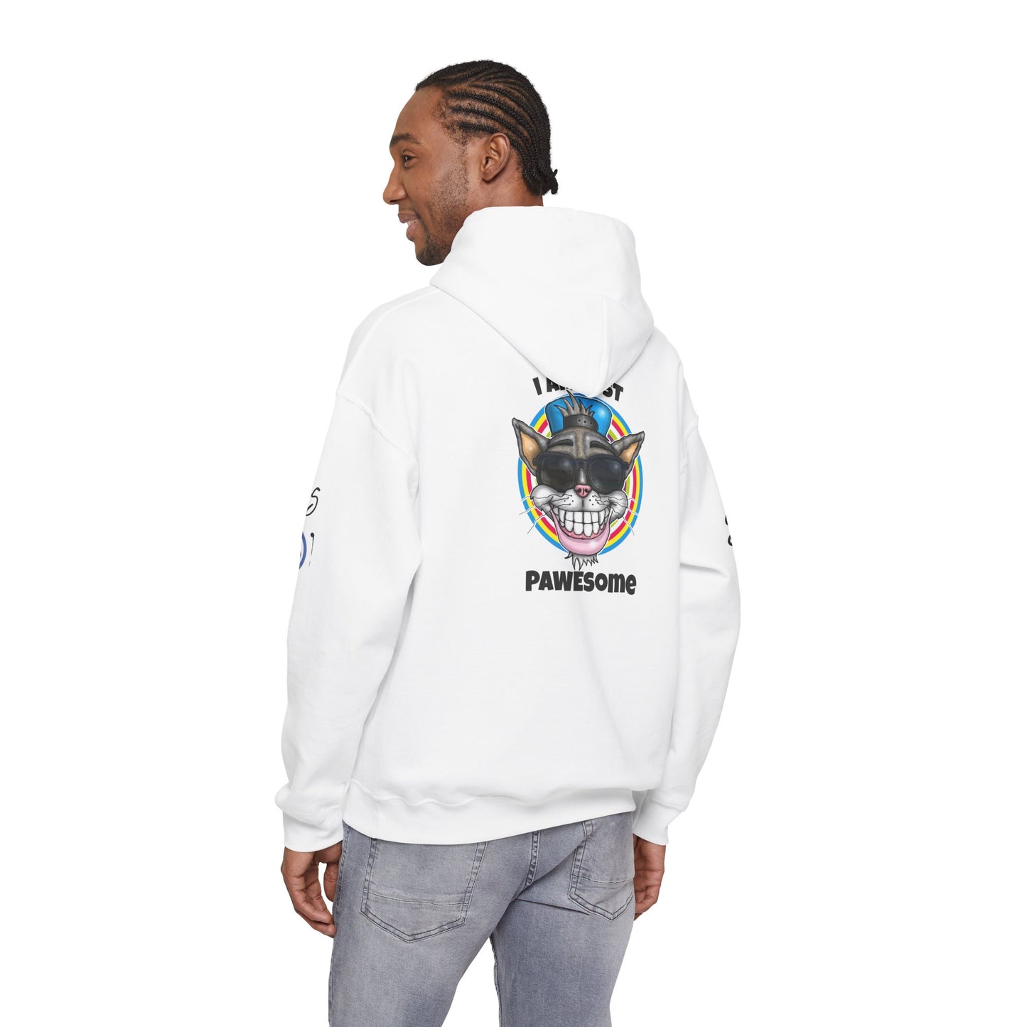 Funny 'I Am Just Pawesome' Cat Hoodie