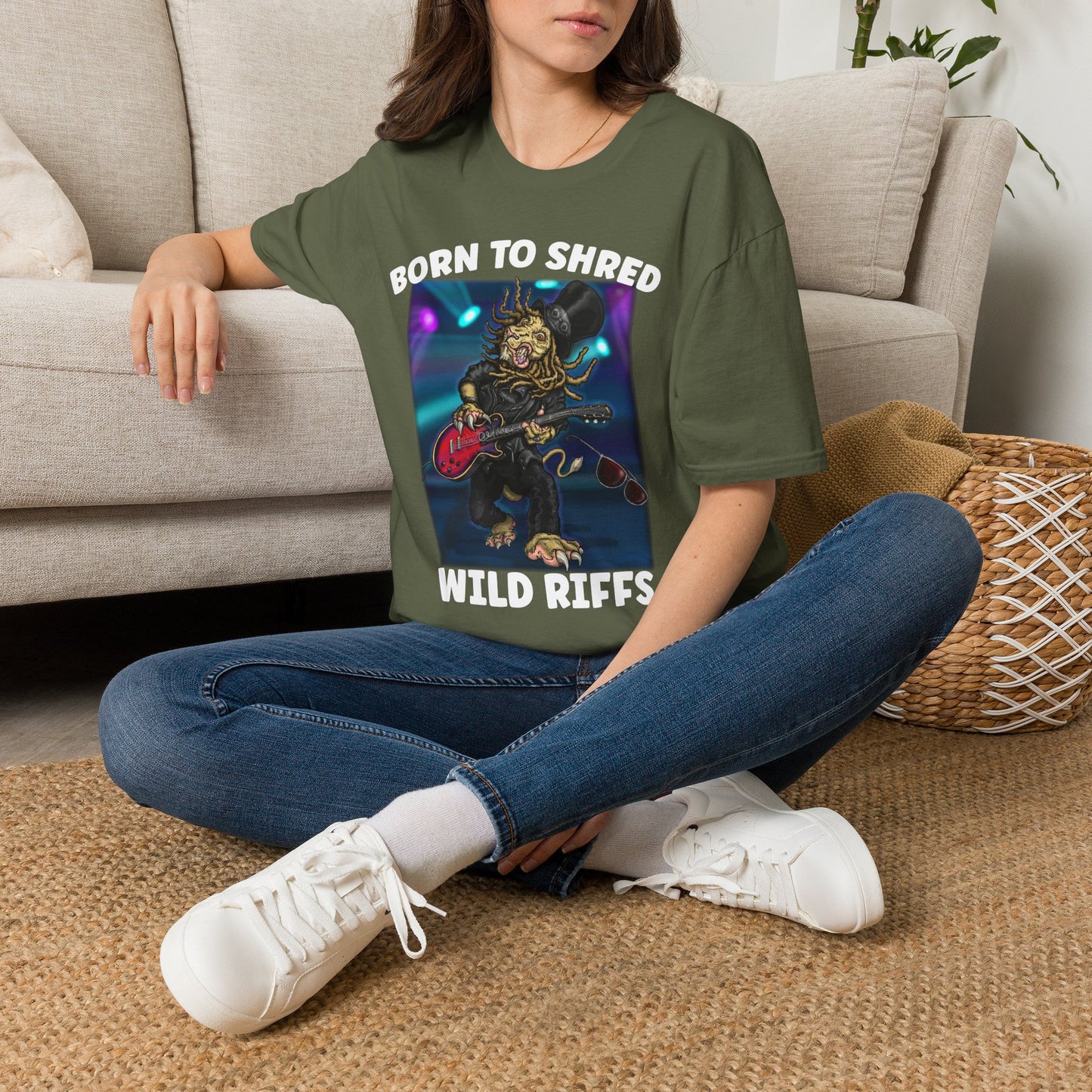Born to Shred Guitar T-Shirt — Wild Riffs Rock Tee
