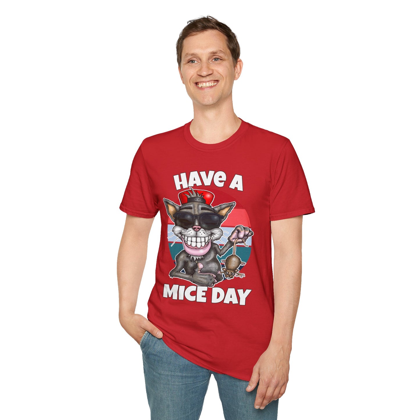 Have a Mice Day Cat Graphic T-Shirt