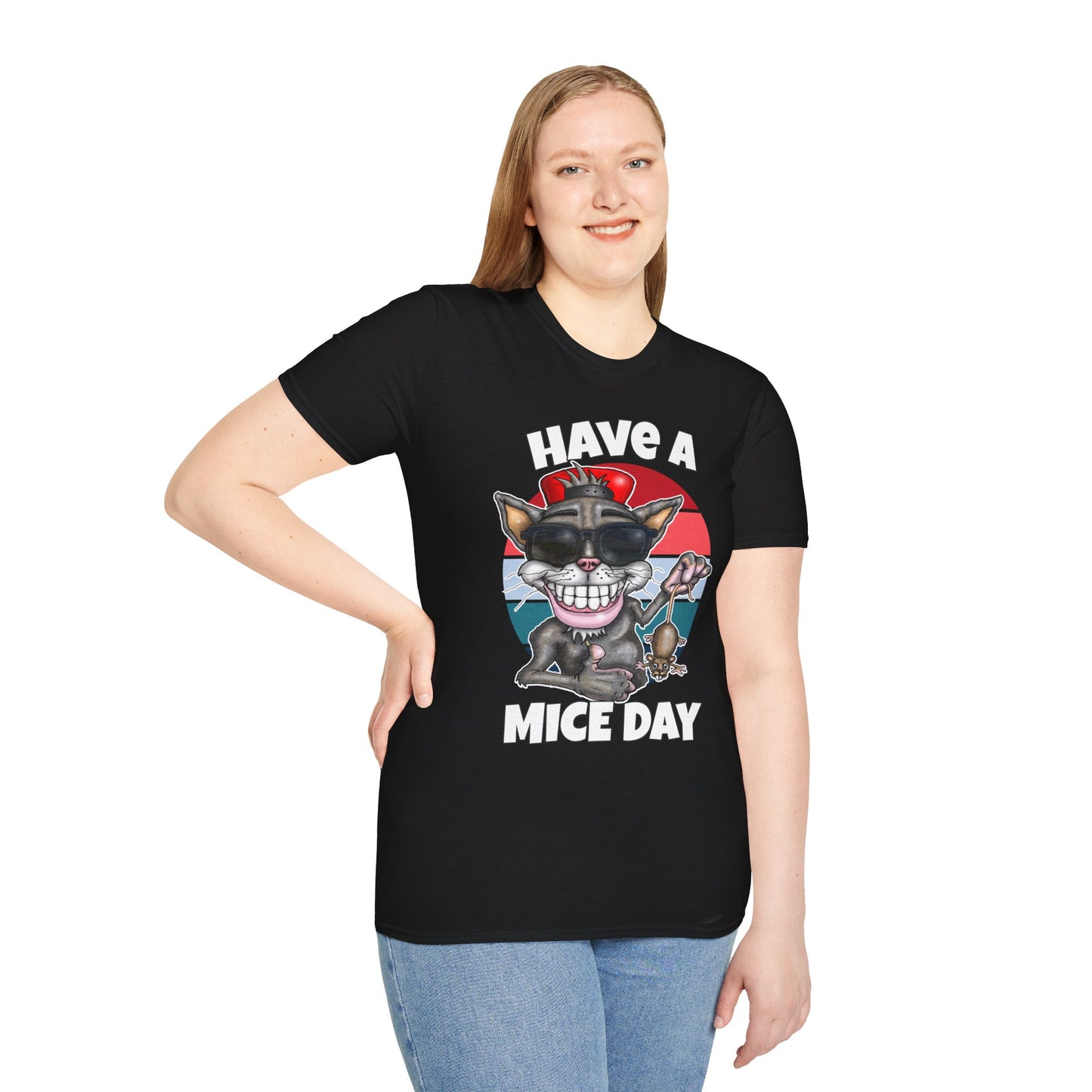 Have a Mice Day Cat Graphic T-Shirt