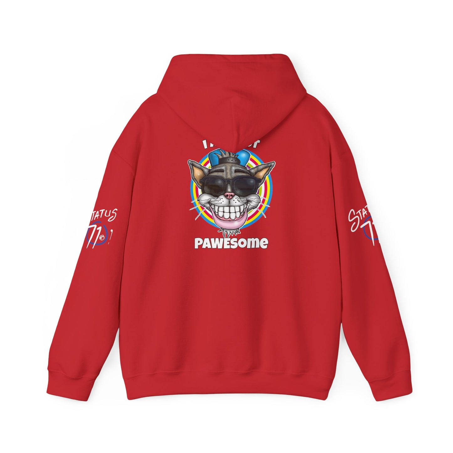Funny 'I Am Just Pawesome' Cat Hoodie