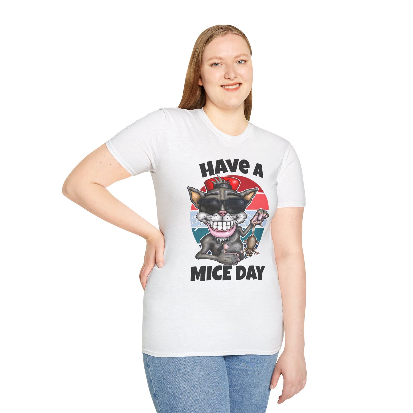 Have a Mice Day Cat Graphic T-Shirt